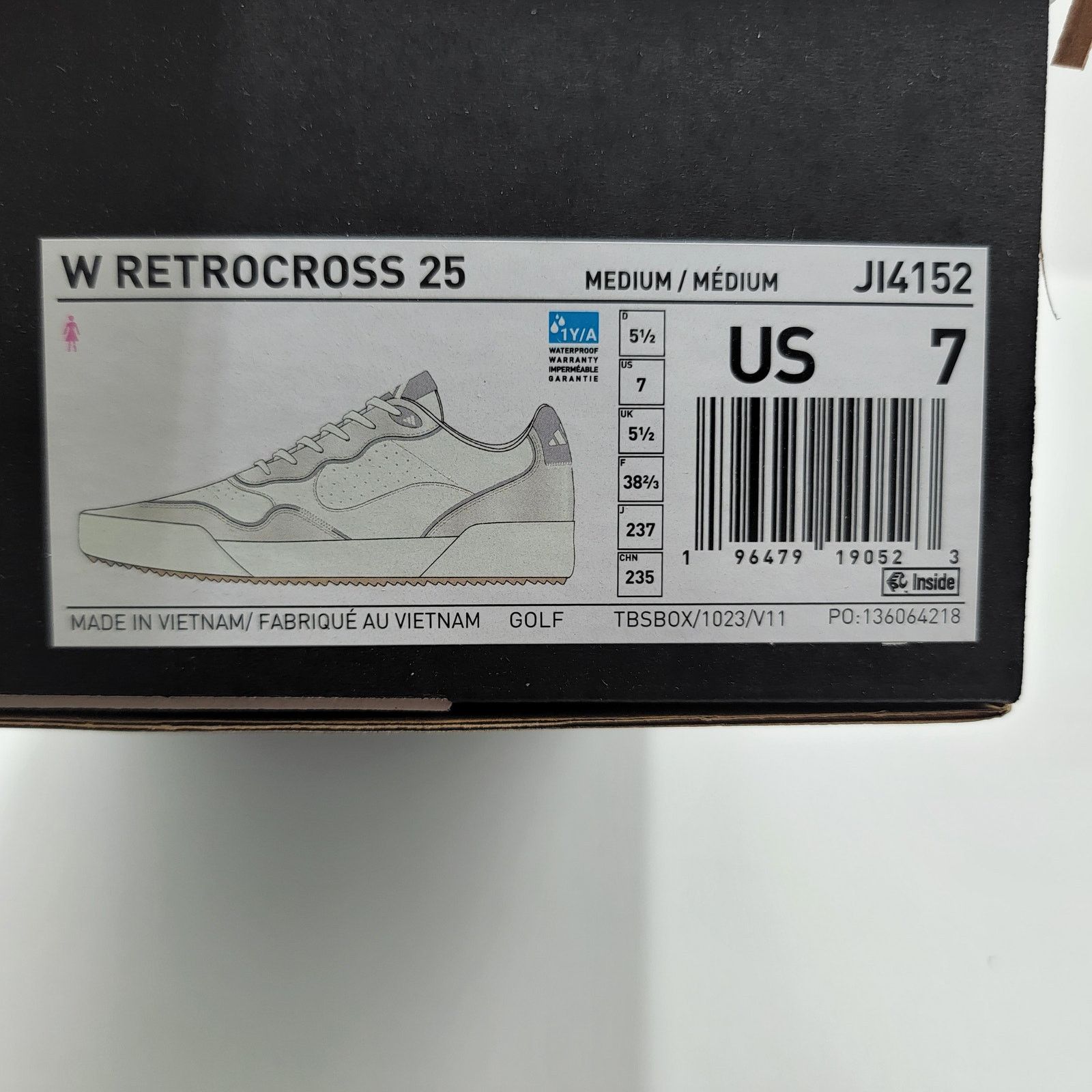 Adidas Adidas RetroCross 25 White Silver Golf Shoes - Women's 7 Size US 7 / IT 37 - 8 Thumbnail