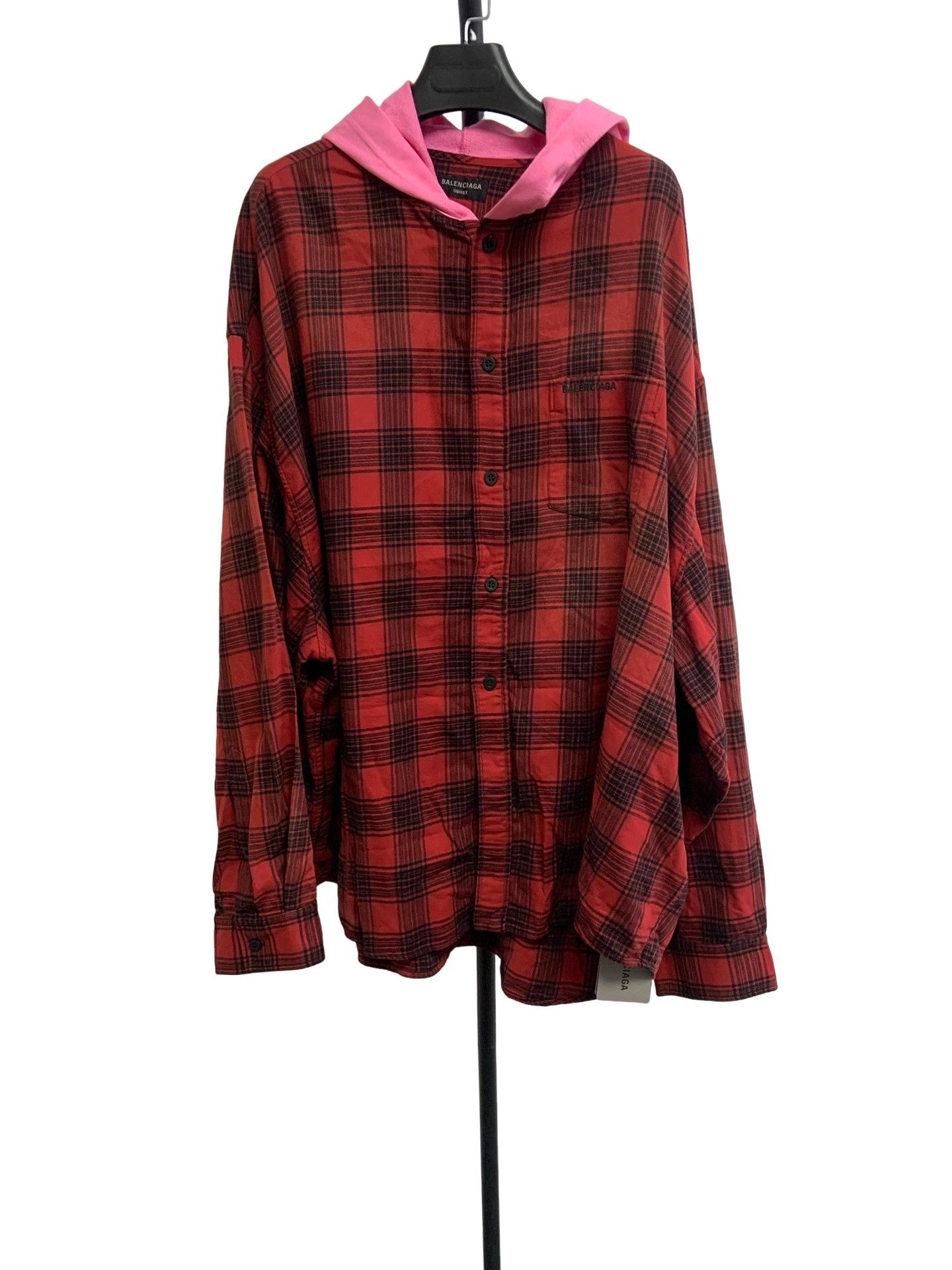 Balenciaga Balenciaga Hooded Plaid Flannel Shirt Size 2 Size US M / EU 48-50 / 2 - 1 Thumbnail