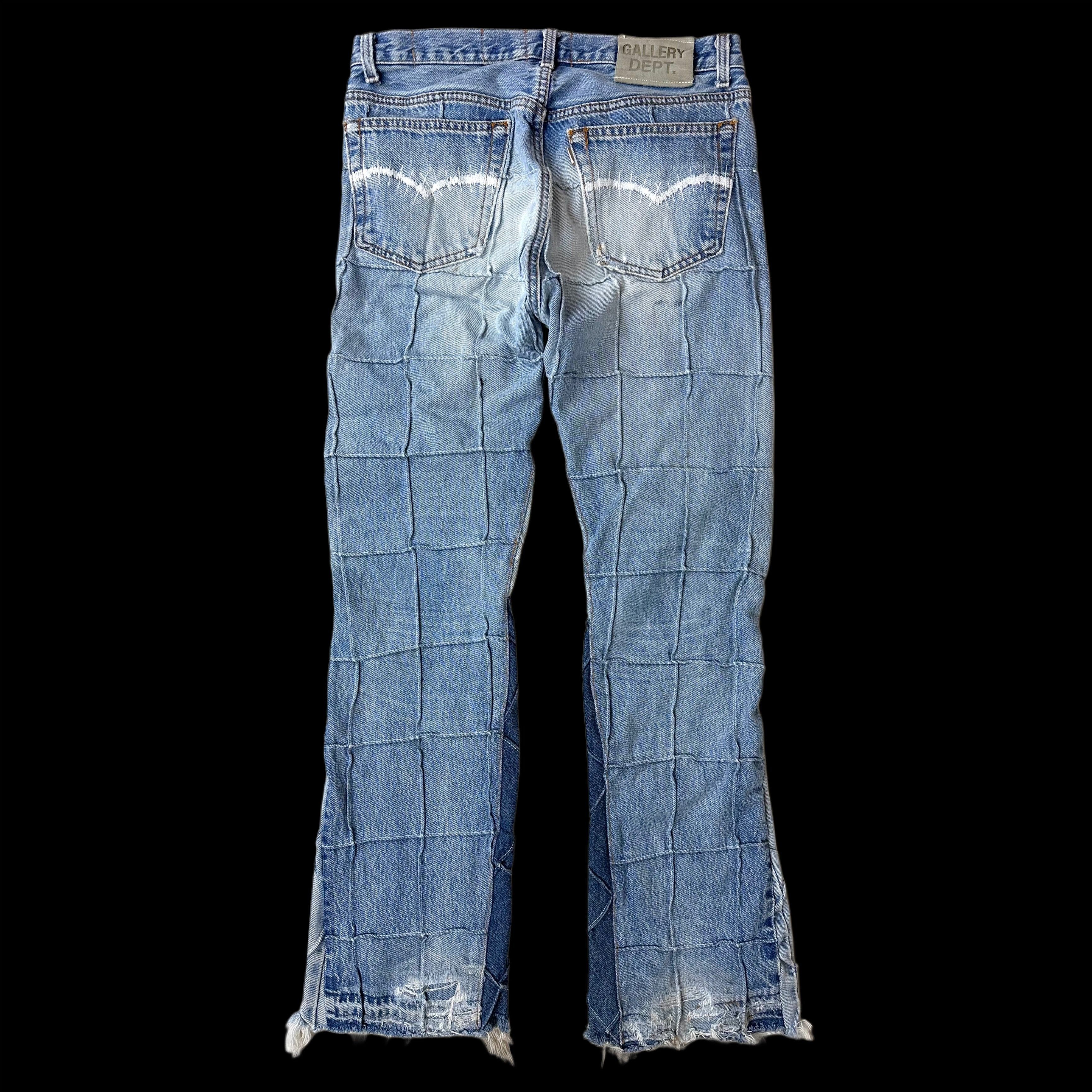 Gallery Dept. gallery dept lenny flare denim jeans indigo patchwork RARE Size US 31 - 3 Thumbnail