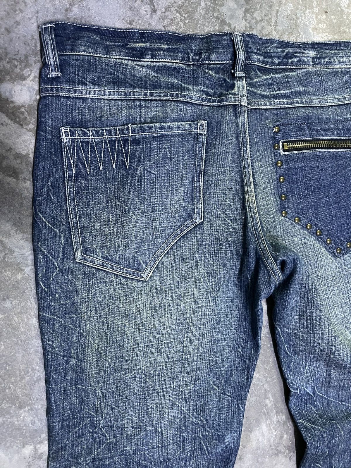 If Six Was Nine × Japanese Brand × Vintage Flare Jeans Japan Lightning Wash Scream Bootcut Jeans Size US 36 / EU 52 - 11 Thumbnail