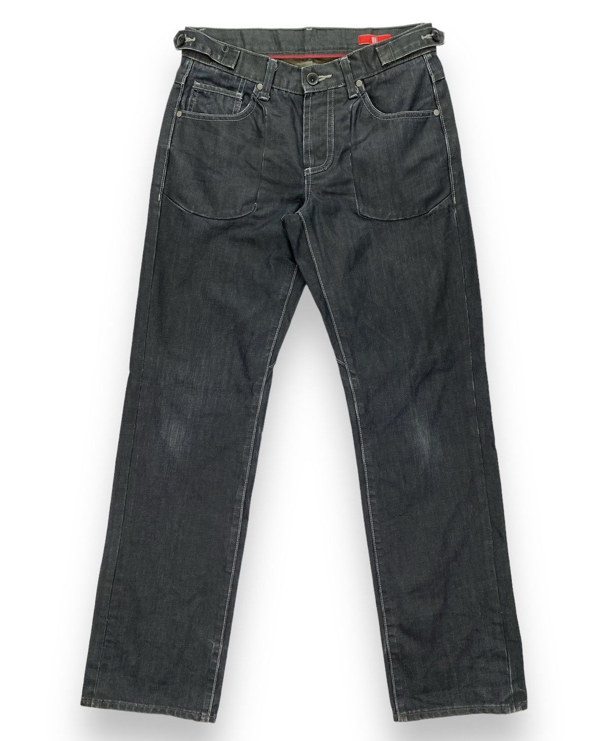 Japanese Brand UJ Distressed Waxed Jeans Size US 30 / EU 46 - 2 Thumbnail