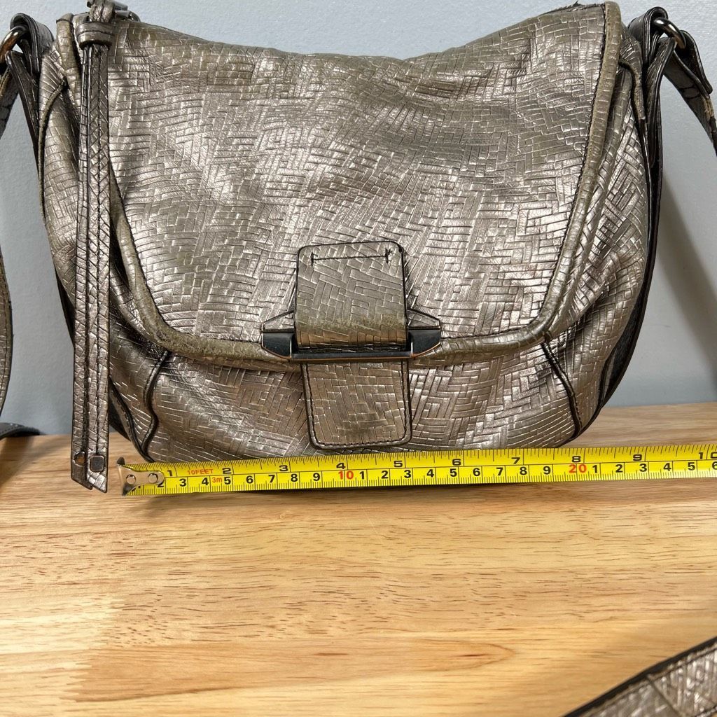 Other Kooba, “Gary” Crossbody Purse in Gunmetal Silver Faux Weave Women’s Bag Size ONE SIZE - 13 Thumbnail