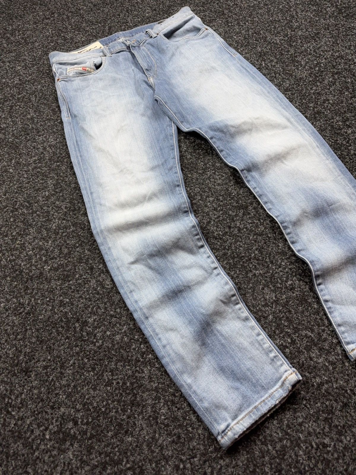 Diesel 00s Y2K Luxury vntg Diesel D-Strukt Slim Light Wash Jeans Size US 32 / EU 48 - 2 Thumbnail