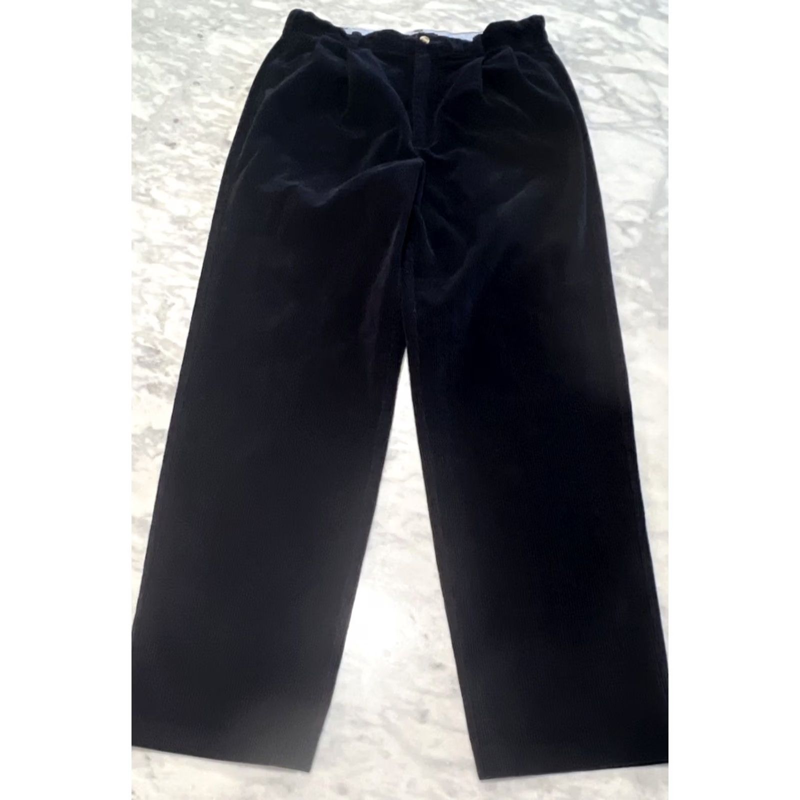 Tommy Hilfiger Tommy Hilfiger Golf Pants Men’s 34x33 Wide-Leg Pleated Front Navy Corduroy Pants Size US 34 / EU 50 - 2 Thumbnail