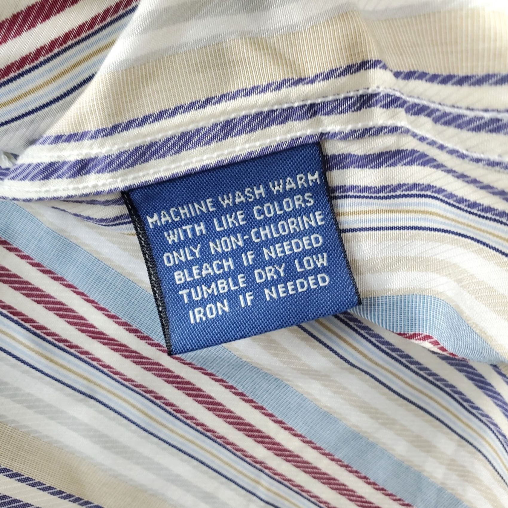 Faconnable Façonnable Shirt Mens XL Multicolor Striped Chest Pocket Button Down Collared Shirt Size US XL / EU 56 / 4 - 7 Thumbnail