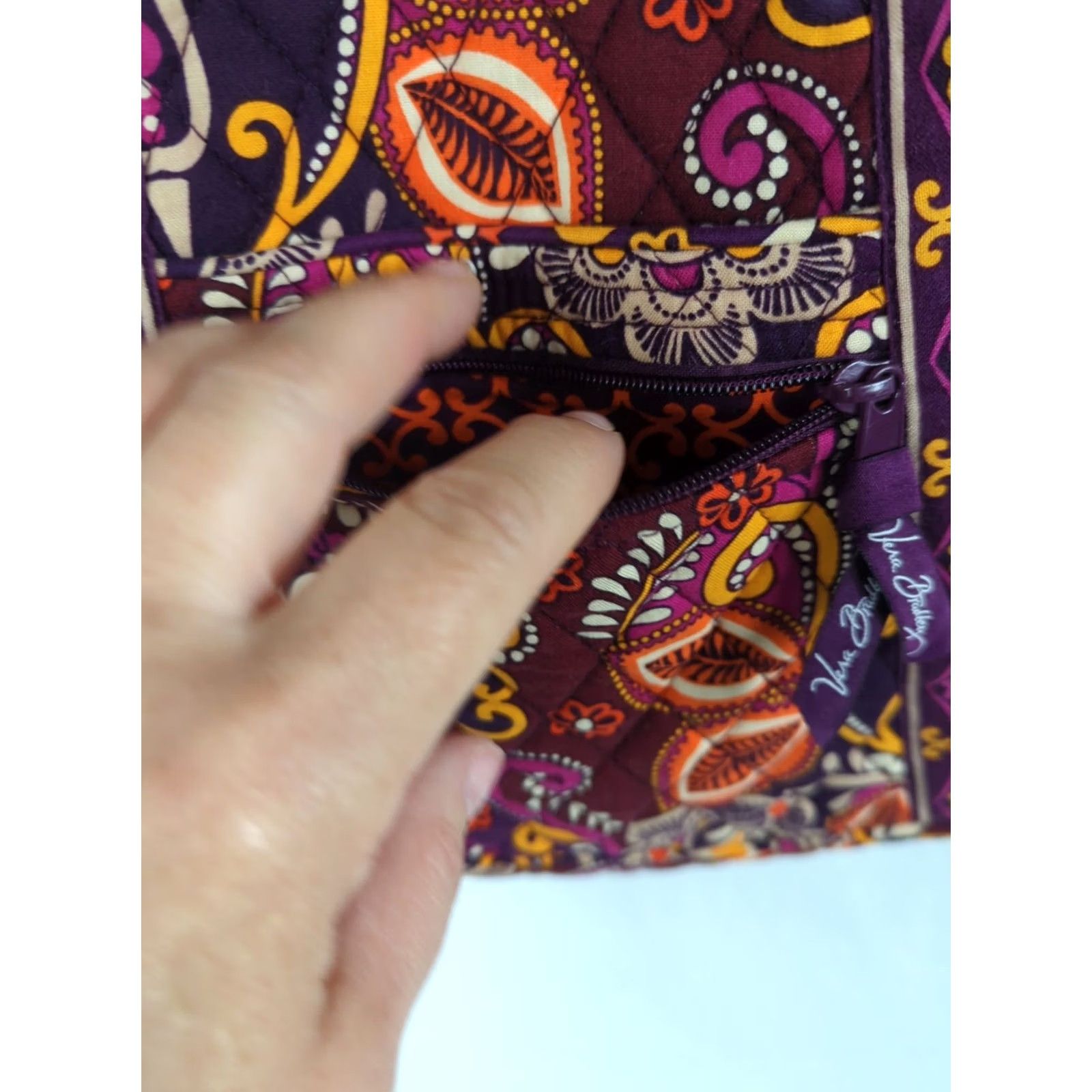 Vera Bradley VERA BRADLEY Safari Sunset Crossbody Purse Hipster Medium Multicolor Corduroy? Size ONE SIZE - 6 Thumbnail