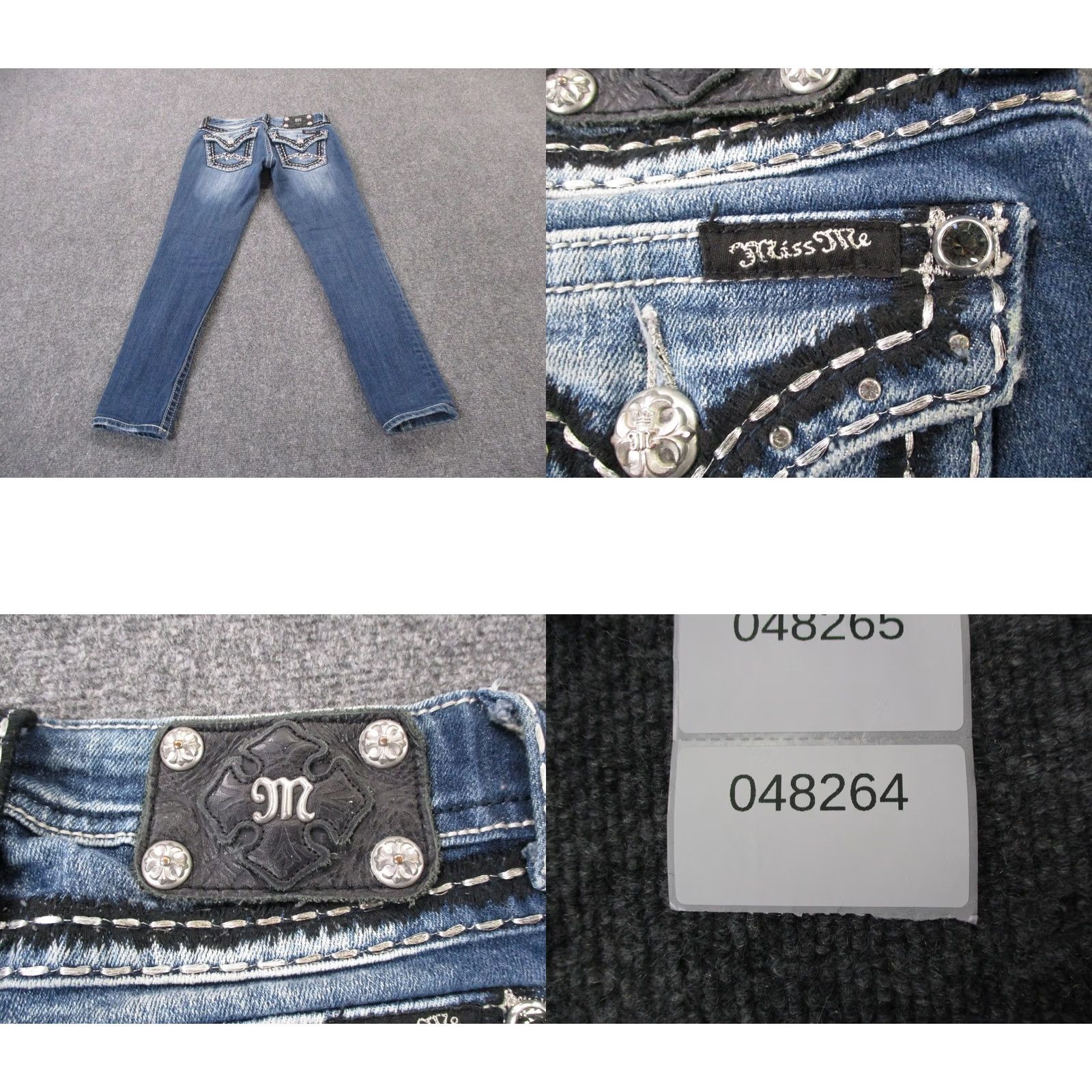 Miss Me Miss Me Jeans Womens 25 Blue Denim Buckle Skinny Faded Y2K Casual Stretch Jeans Girls Womens 25 Blue Denim Buckle Skinny Faded Y2K Casual Stretch Size 42" / US 20 - 10 Thumbnail