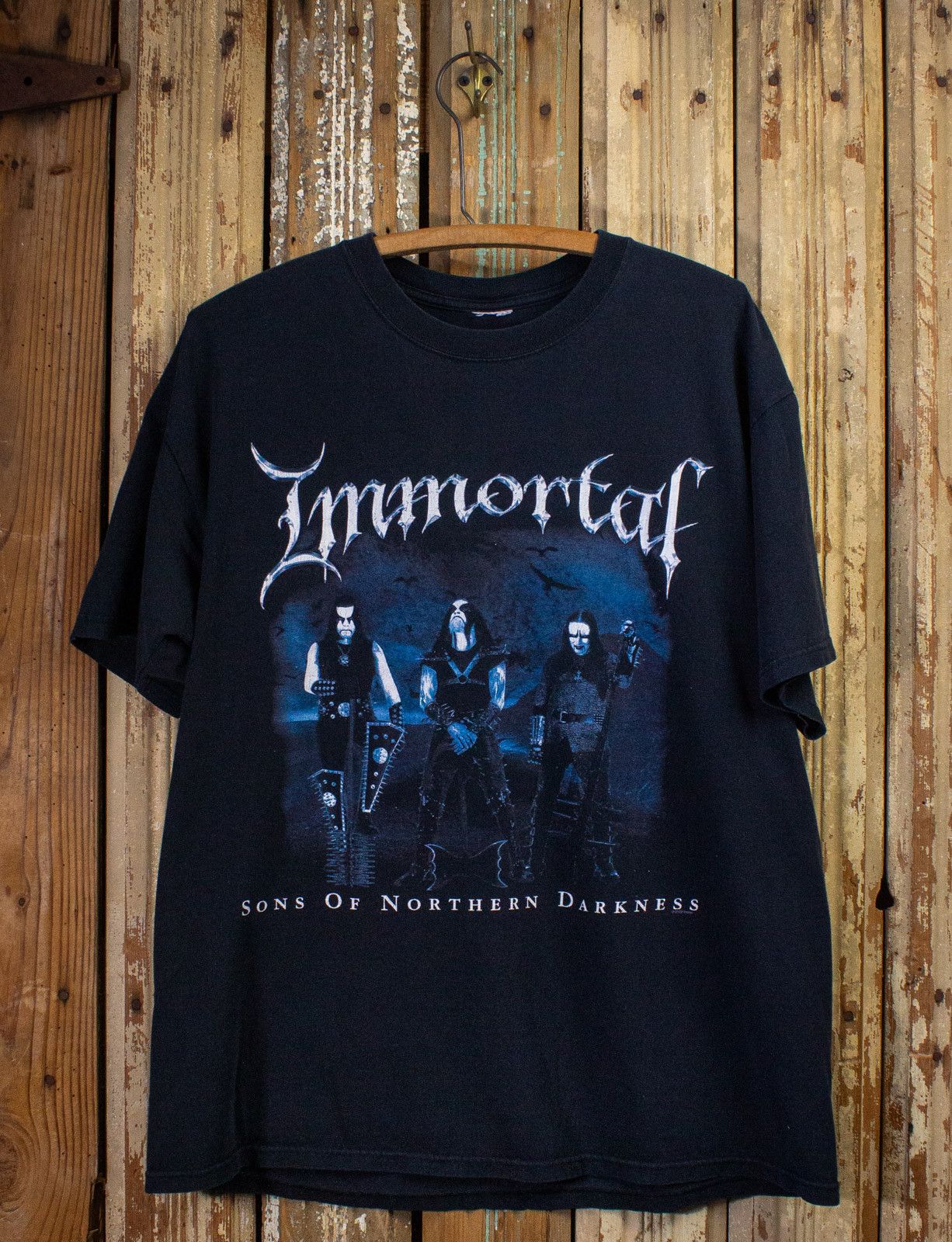 image of Band Tees x Vintage Immortal Sons Of Northern Darkness Concert T Shirt 2002 in Black (Size XL)