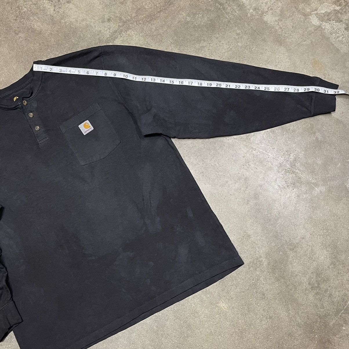 Carhartt Carhartt Long Sleeve Henley Loose Fit Faded Distressed Shirt Size US L / EU 52-54 / 3 - 6 Thumbnail