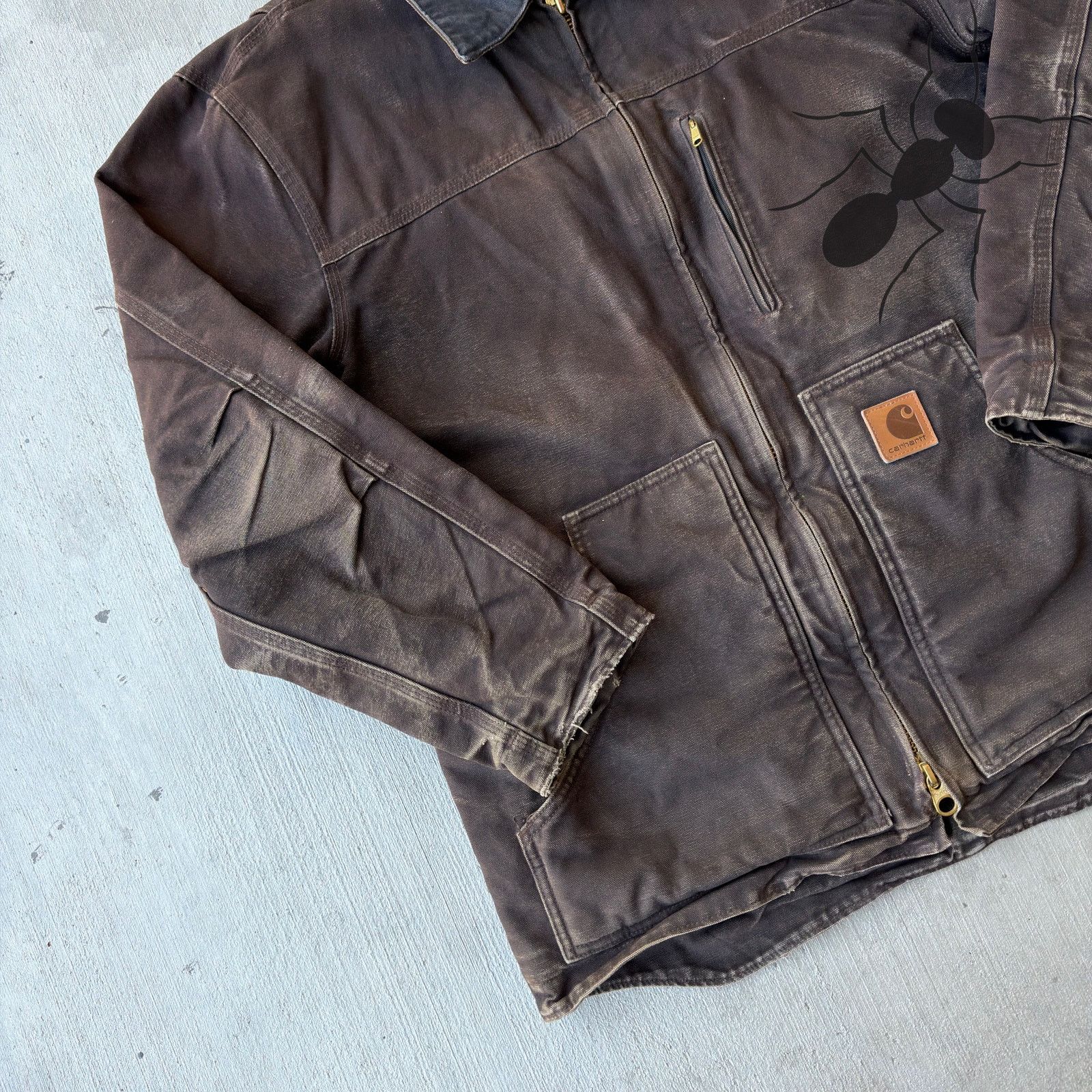 Carhartt × Vintage Vintage Y2K Carhartt C61 DKB brown chore coat work jacket Size US M / EU 48-50 / 2 - 2 Thumbnail