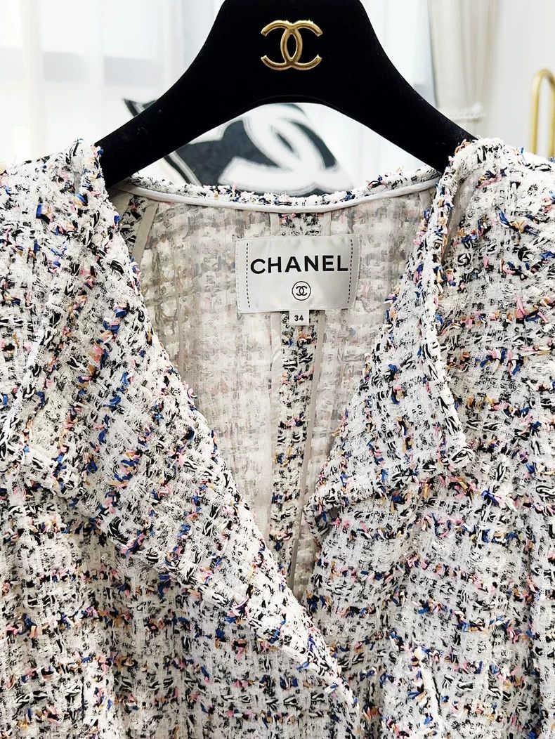 Chanel Chanel Greek series mixed-color tweed fine shiny jacket Size XXS / US 00 / IT 34 - 4 Thumbnail