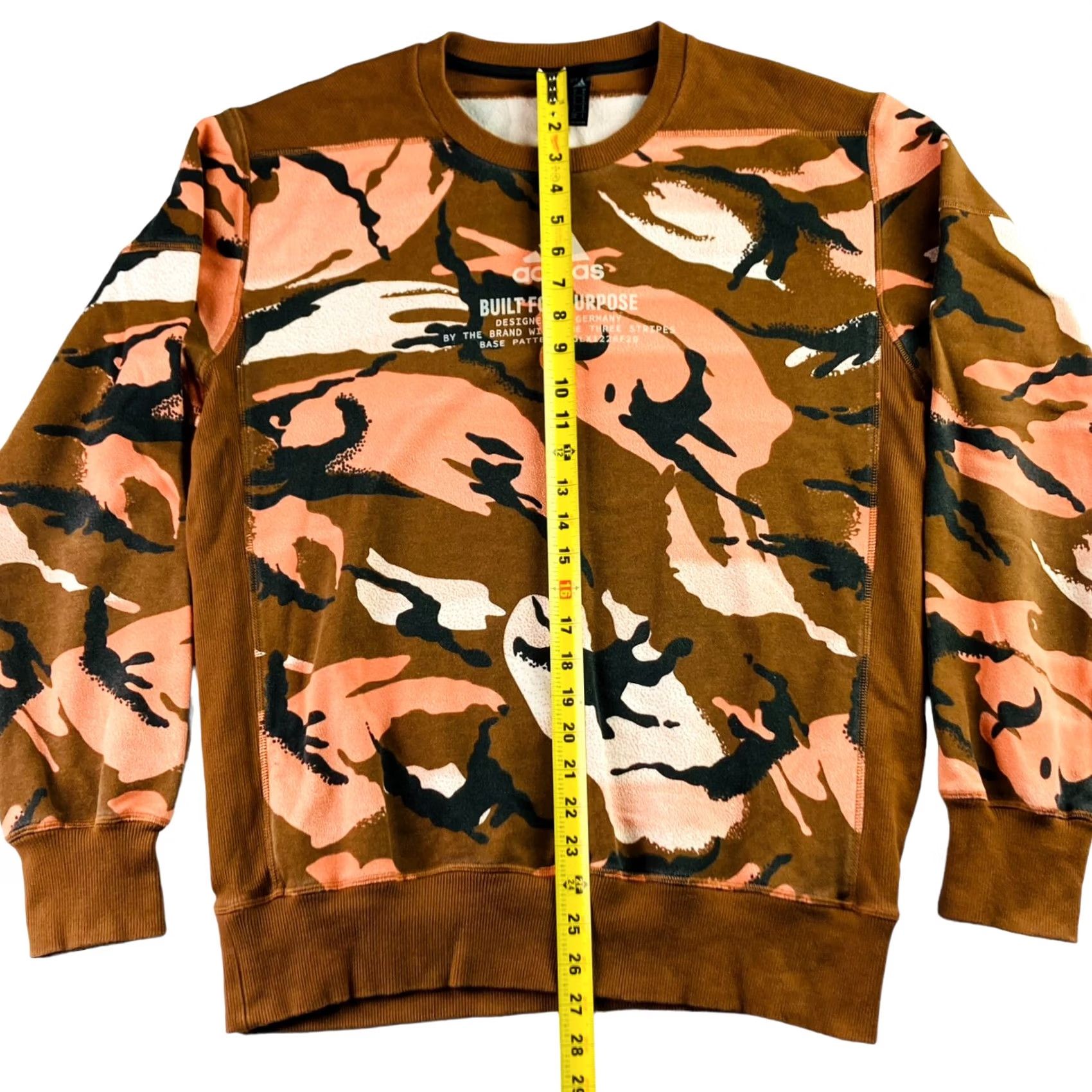 Adidas Adidas Men’s Crew Neck Sweatshirt Brown/Peach Camo • Medium Size US M / EU 48-50 / 2 - 6 Thumbnail