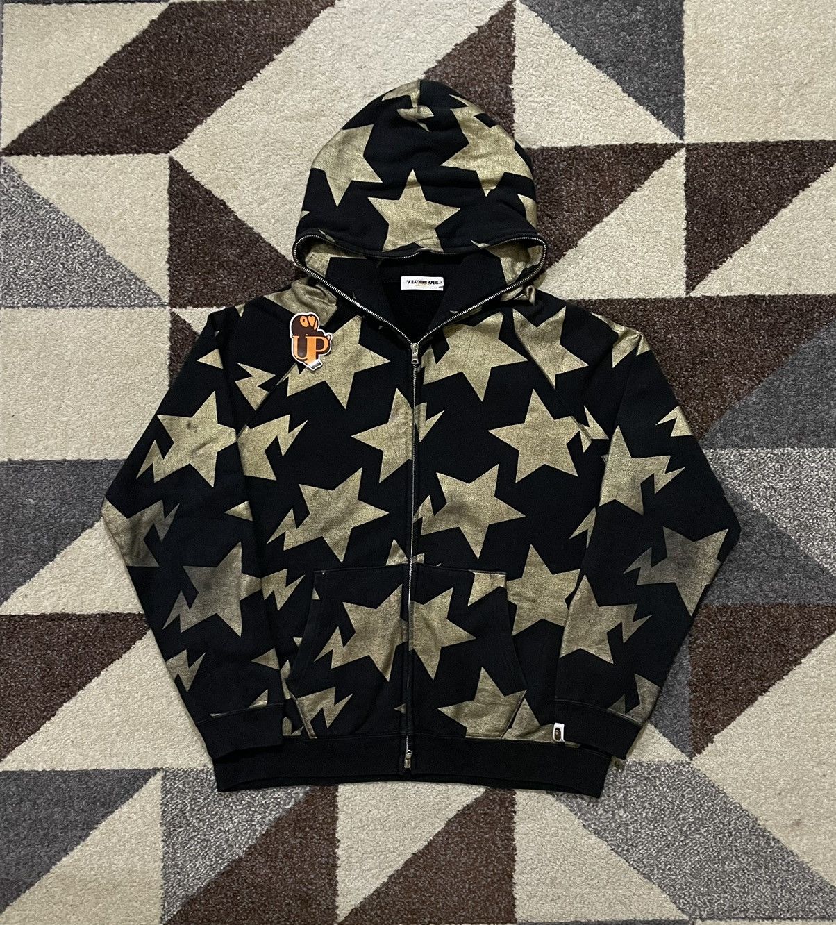 Bape OG Bape Bapesta Fullzip Hoodie Black Gold Size US L / EU 52-54 / 3 - 1 Thumbnail