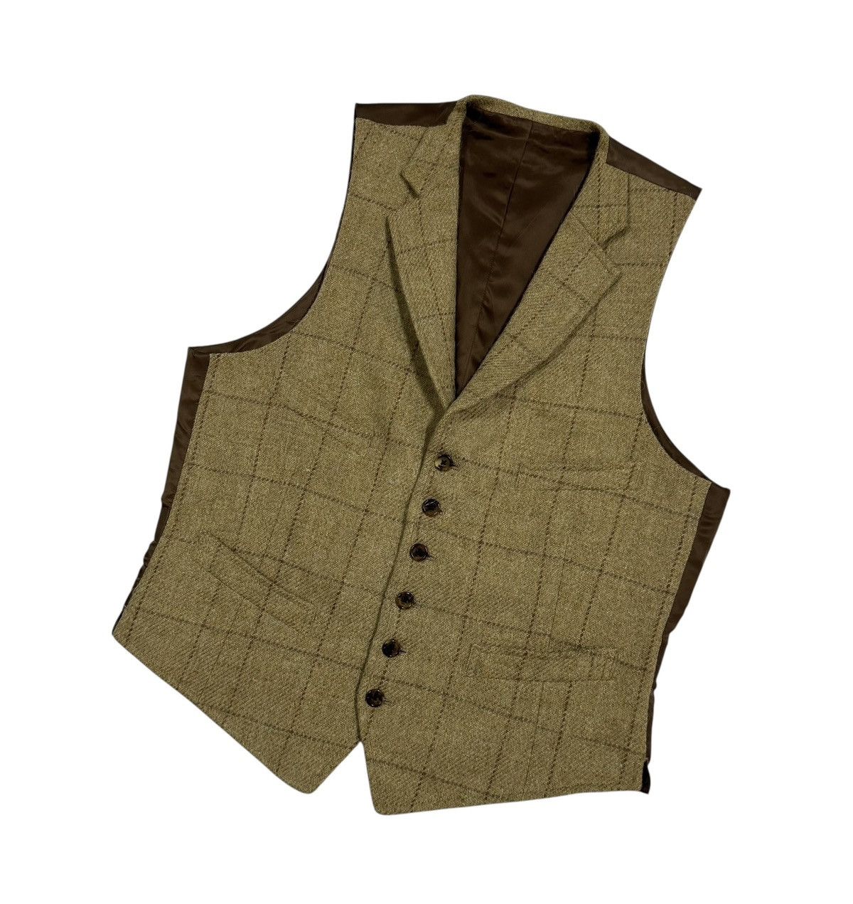 RRL Ralph Lauren Polo RL Tartan Wool Vest Jacket Size 38L - 7 Thumbnail