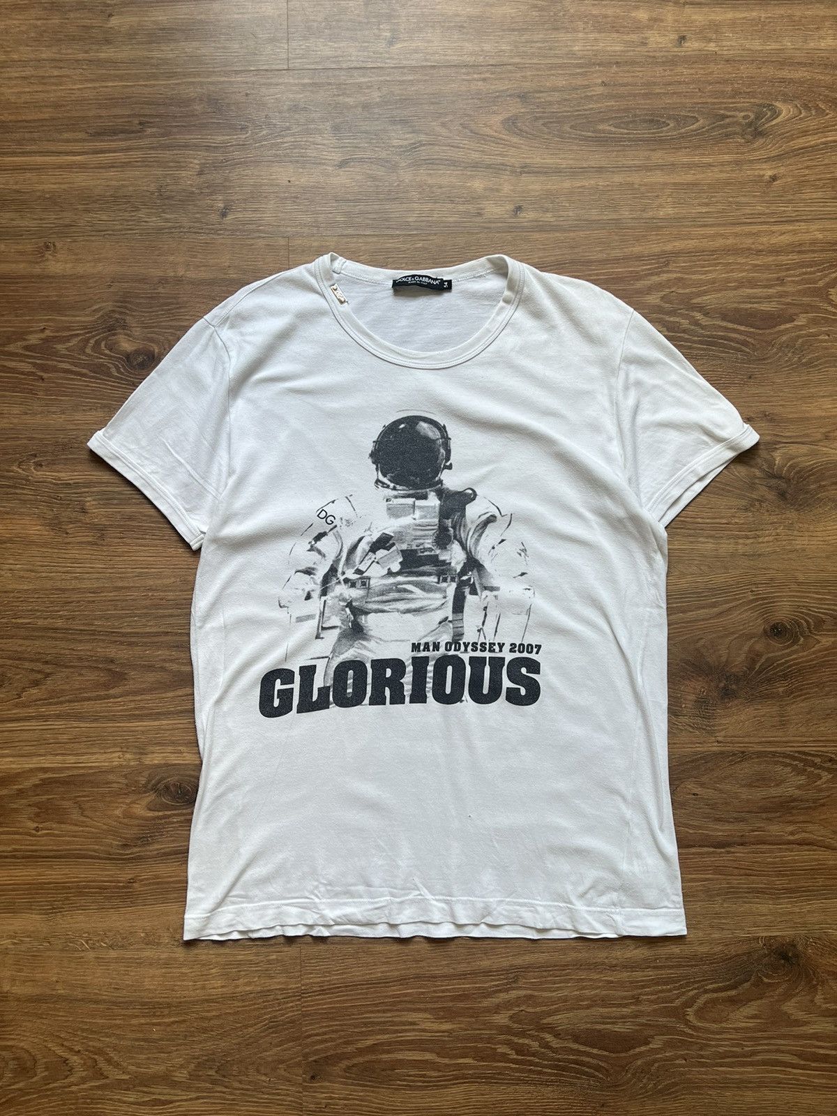 Dolce & Gabbana × Vintage Rare Dolce&Gabbana Man Odyssey Glorious T-Shirt Size 54 Size US XL / EU 56 / 4 - 1 Thumbnail