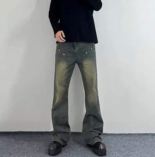 Other Vintage street hip hop Y2K studded baggy jeans Size US 34 / EU 50 - 1 Thumbnail