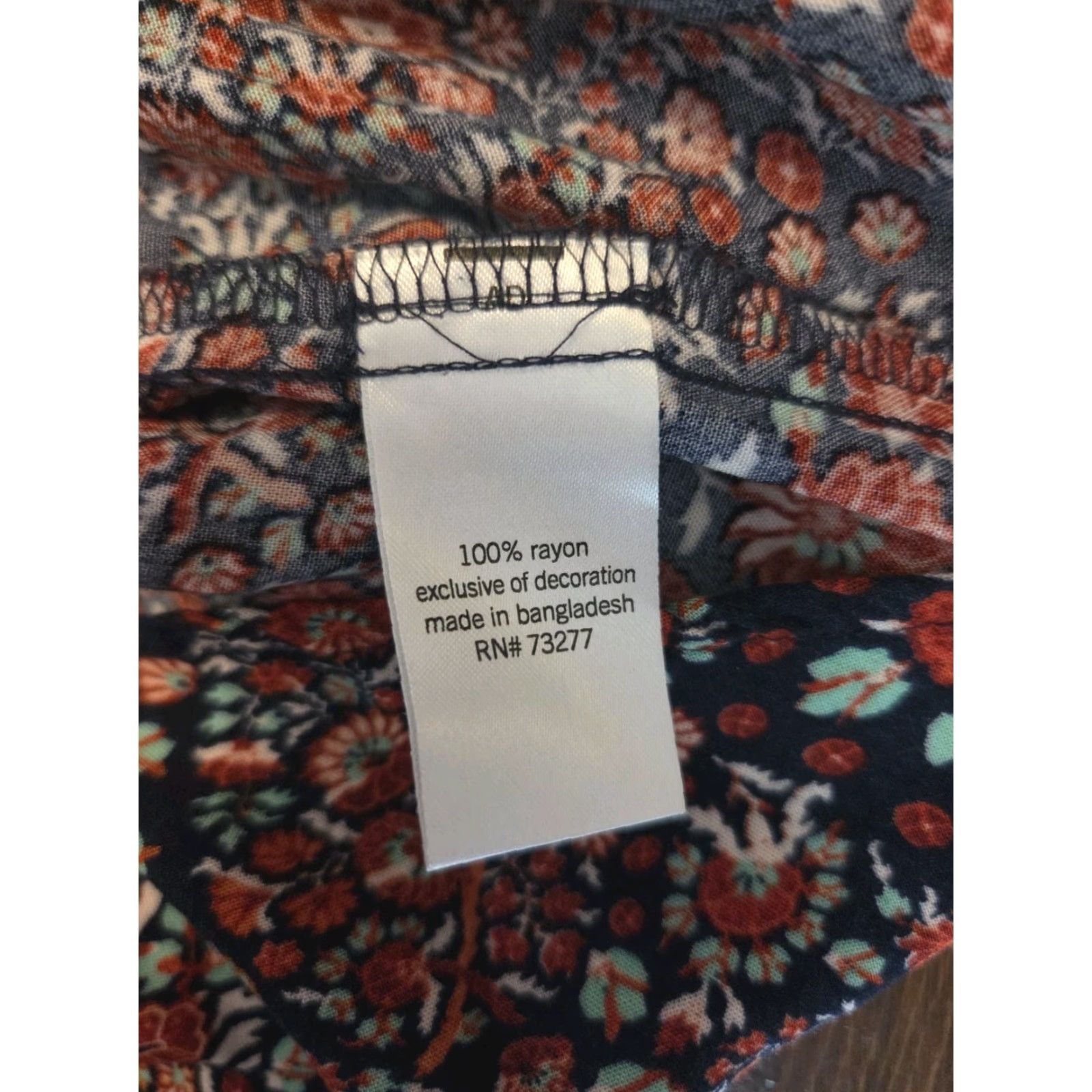 Vintage VINTAGE? No — rearranged title: Sonoma Floral Print Tassels Peasant Top 3/4 Sleeve Split Neck Boho Hippie Plus Size 2X Womens Blouse Size XXL / US 16-18 / IT 52-54 - 7 Thumbnail