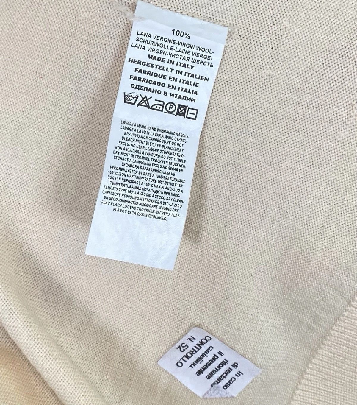 Gran Sasso Gran Sasso Roll Neck Pullover Jumper Sweater Beige Knit Wool Size S / US 4 / IT 40 - 7 Thumbnail