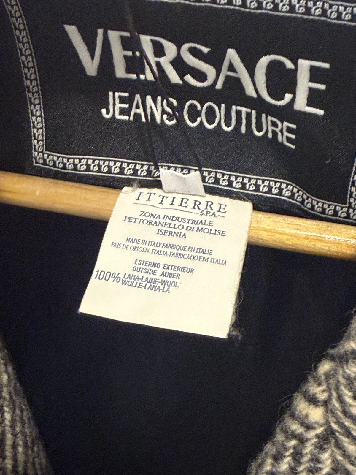 Versace Jeans Couture 90’s Tweed Coat Size US XL / EU 56 / 4 - 15 Thumbnail