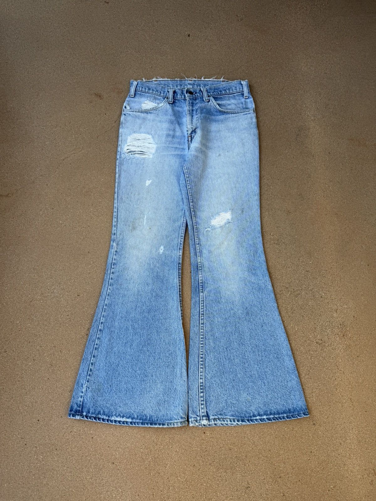 Levi's Vtg 80’s Levi’s 684 Orange Tab Bellbottom Flare Jeans 31x31 Size US 31 - 1 Thumbnail