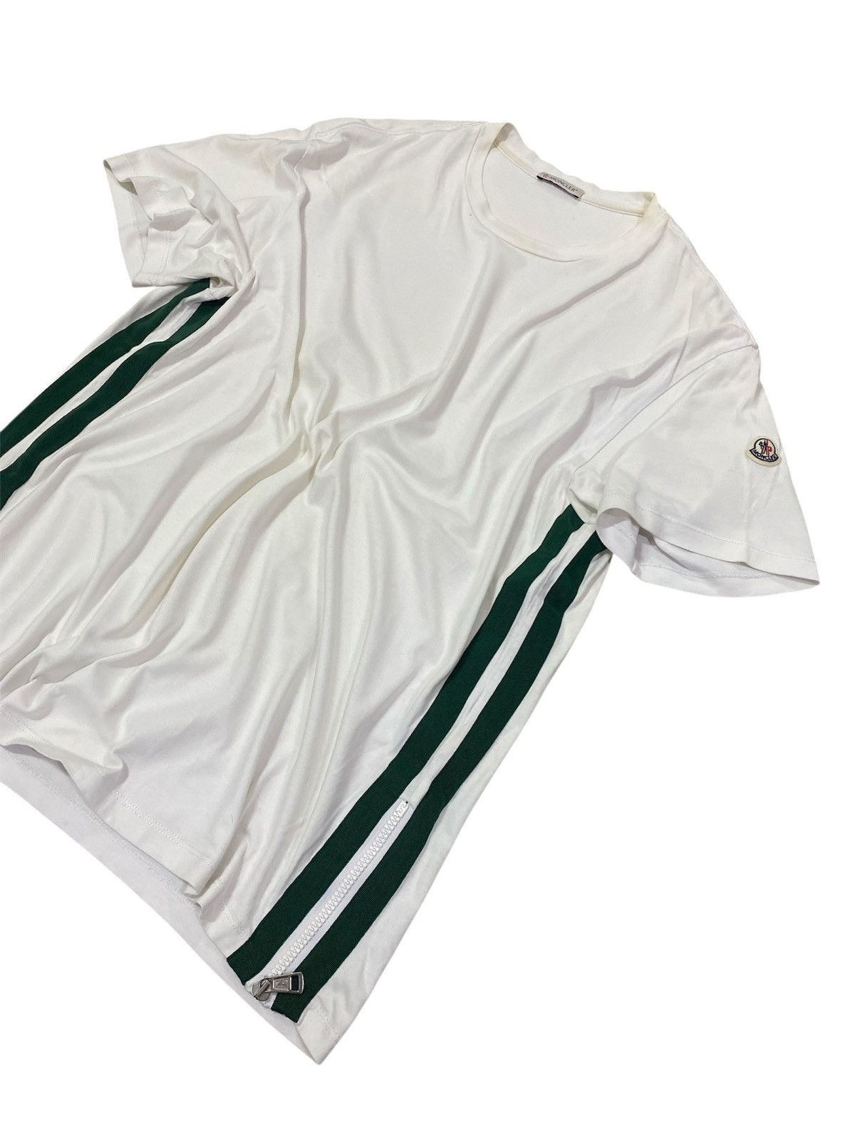 Moncler Moncler tee green stripe Size US M / EU 48-50 / 2 - 2 Thumbnail