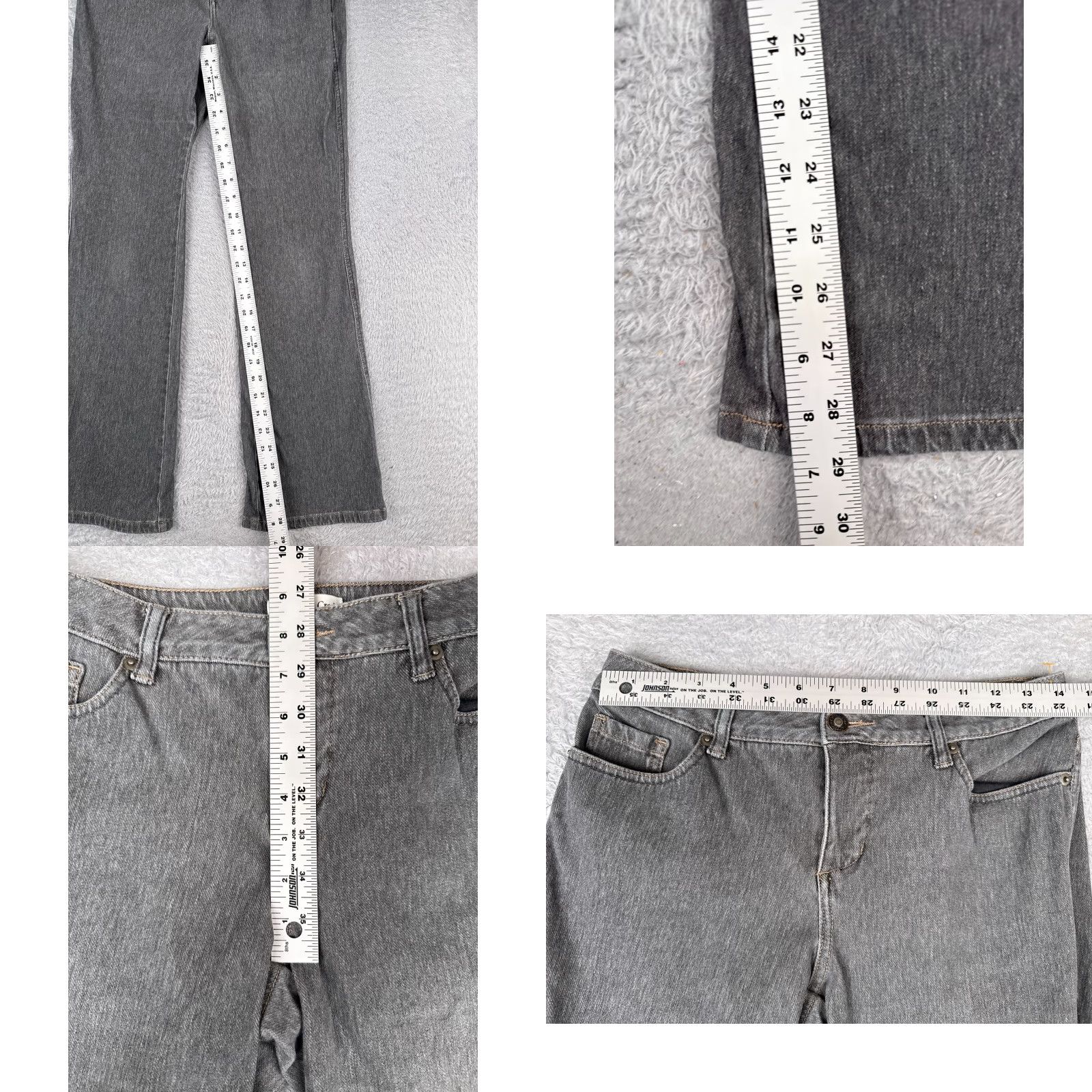 Coldwater Creek Coldwater Creek Jeans Womens 6P Gray Denim Bootcut Low Rise Cotton 28x29 5-Pocket Zip Button Size 28" / US 6 / IT 42 - 8 Thumbnail