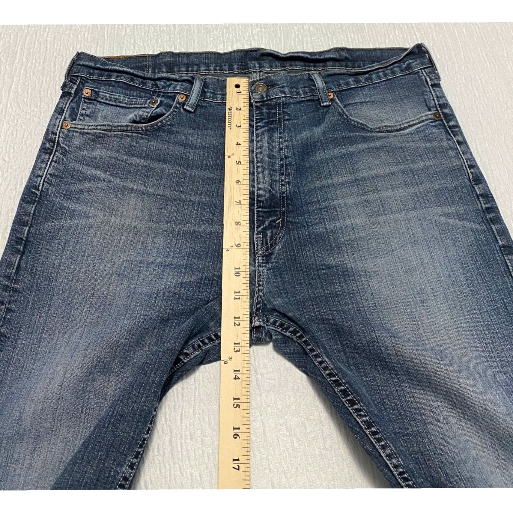 Levi's Levi's 505 Jeans Mens Regular Fit Straight 38x29 Blue Denim Zip Button Stretch Comfort Pockets Size US 38 / EU 54 - 7 Thumbnail