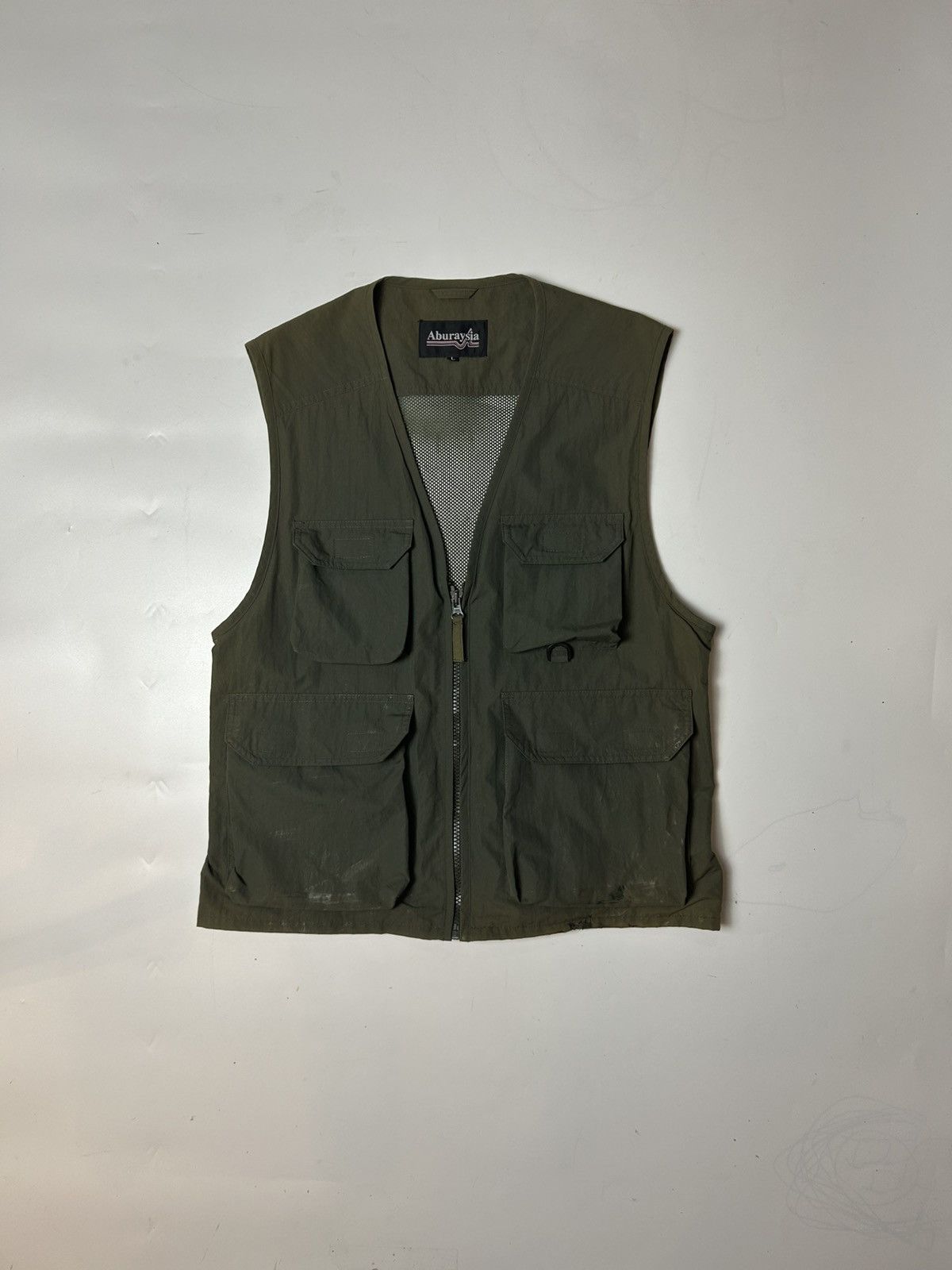 Japanese Brand ABURAYSIA ARMY GREEN VEST Size US S / EU 44-46 / 1 - 1 Thumbnail