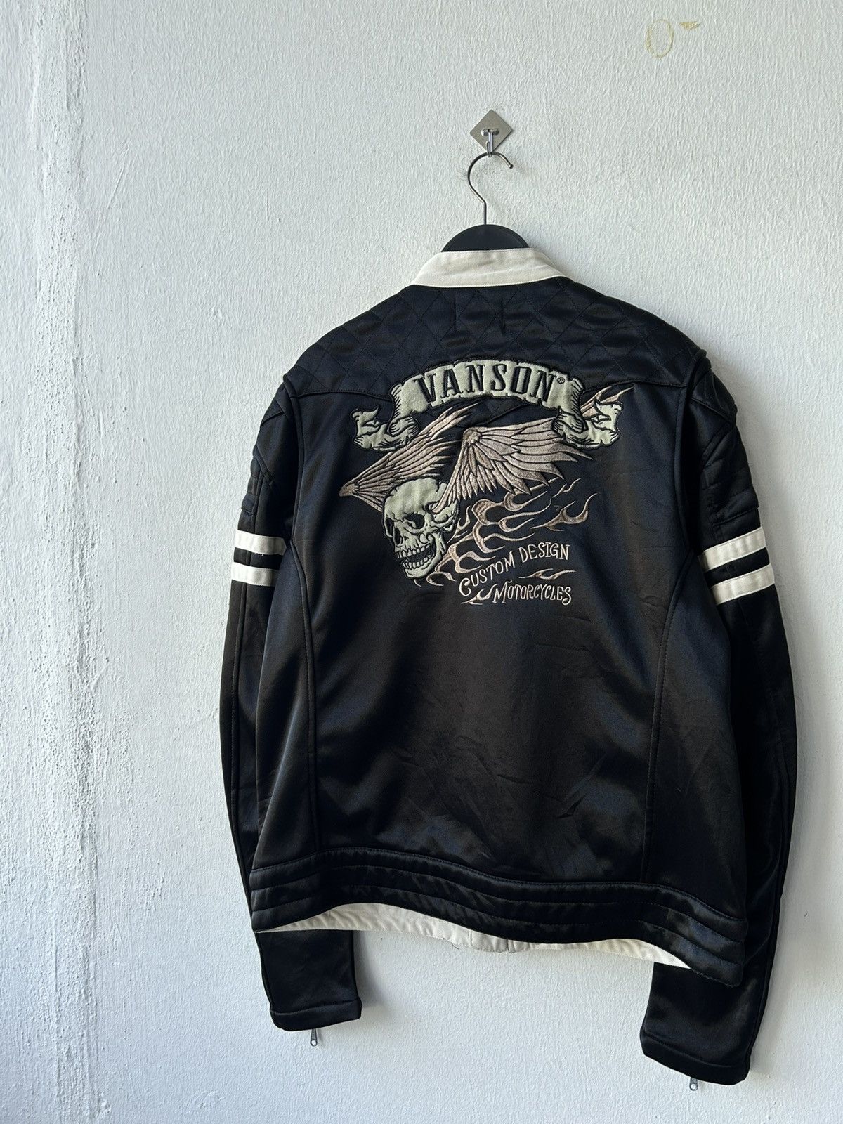 Vanson Leathers Vanson Motorcycle Jacket Skull Falmes Jacket Size US XL / EU 56 / 4 - 3 Thumbnail