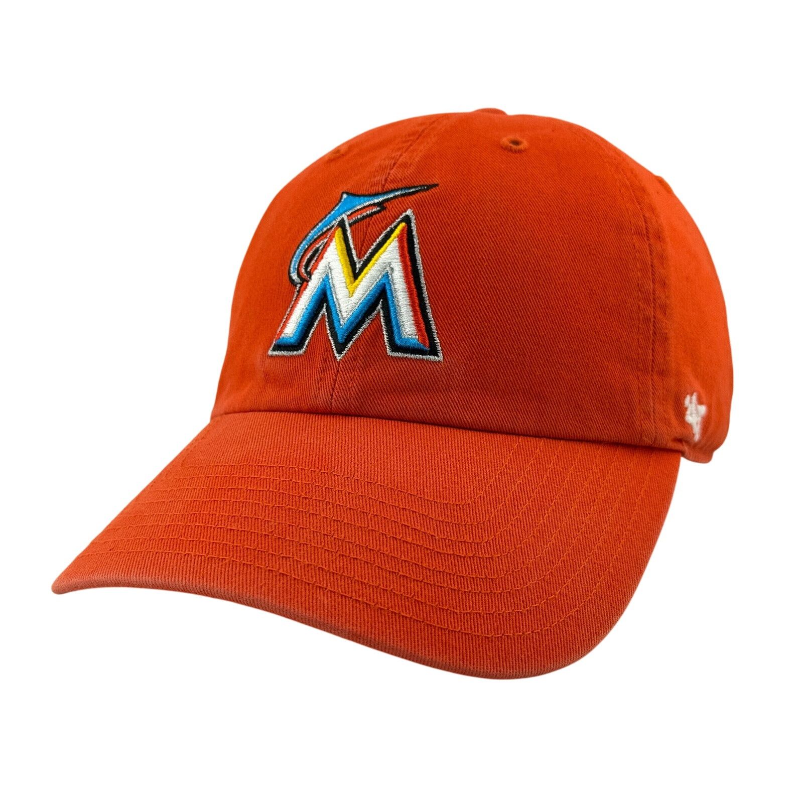 47 Brand Miami Marlins Hat - '47 Clean Up Strapback Dad Cap Size ONE SIZE - 1 Thumbnail