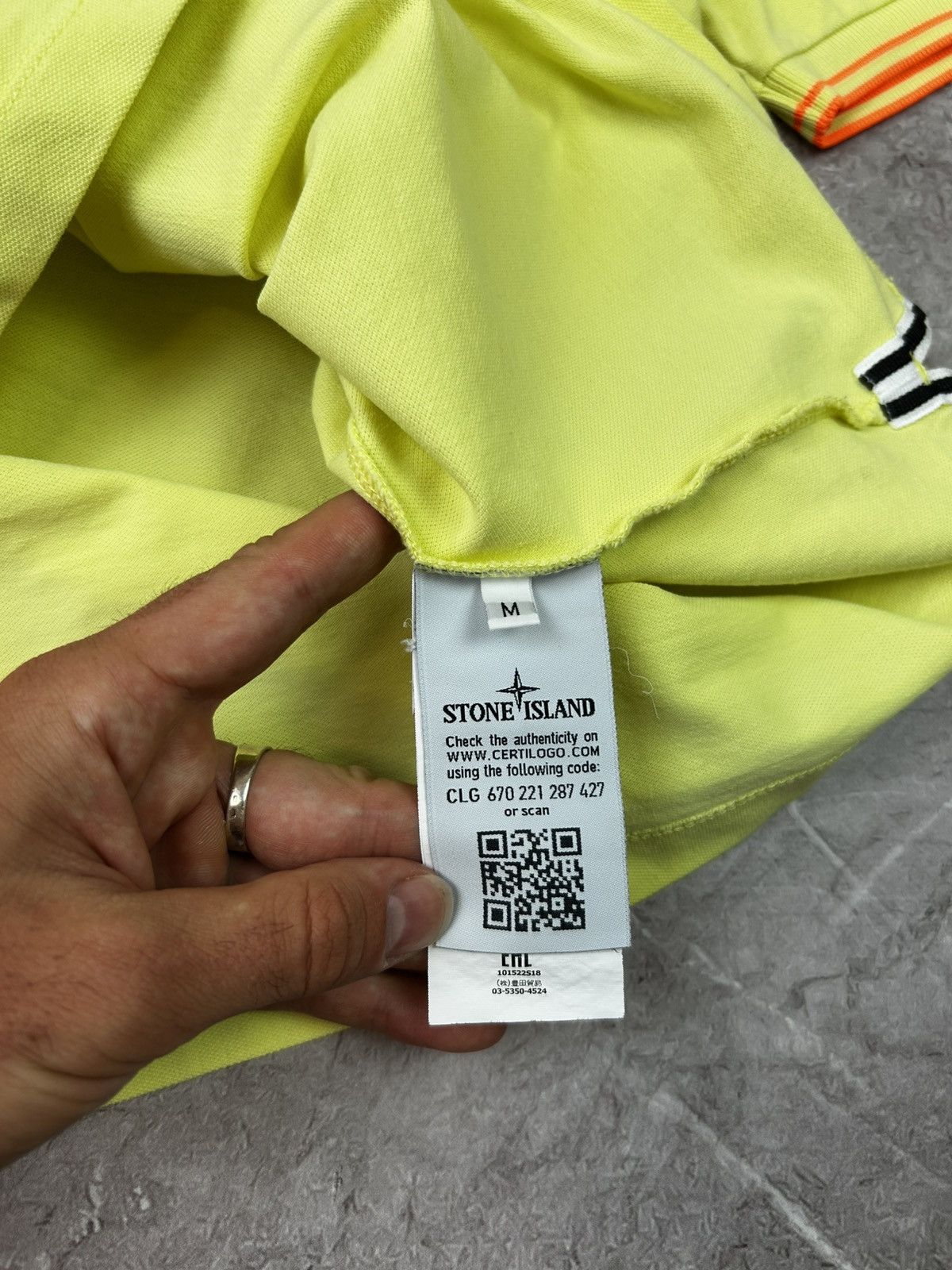 Stone Island Vintage Polo Stone Island Box Logo Tee Yellow T-shirt Size US M / EU 48-50 / 2 - 8 Thumbnail