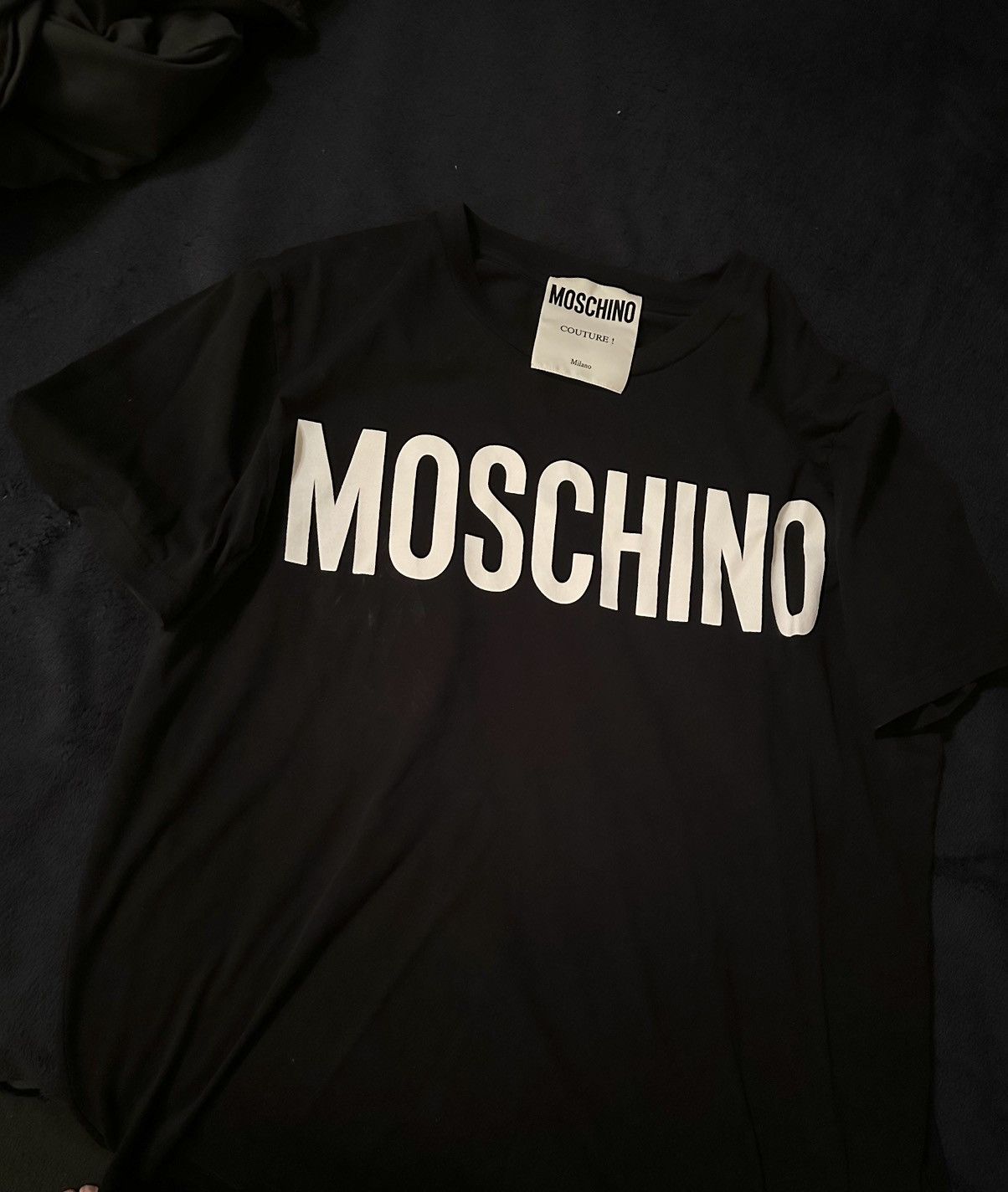 Moschino Moschino Black Men’s T Shirt / White Bold Logo Size US XS / EU 42 / 0 - 4 Thumbnail