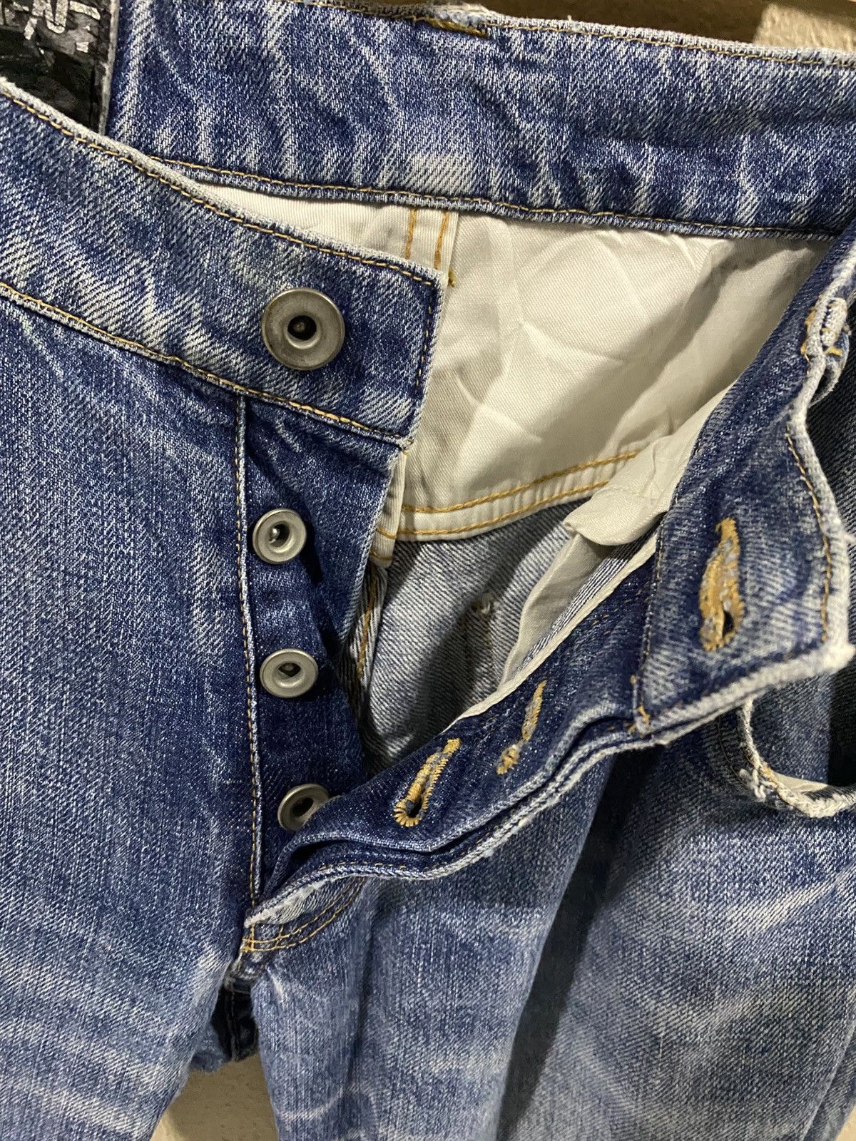 Attachment × Kazuyuki Kumagai Attachment Attachment Thrashed J Cut Flared Jeans Size US 30 / EU 46 - 9 Thumbnail