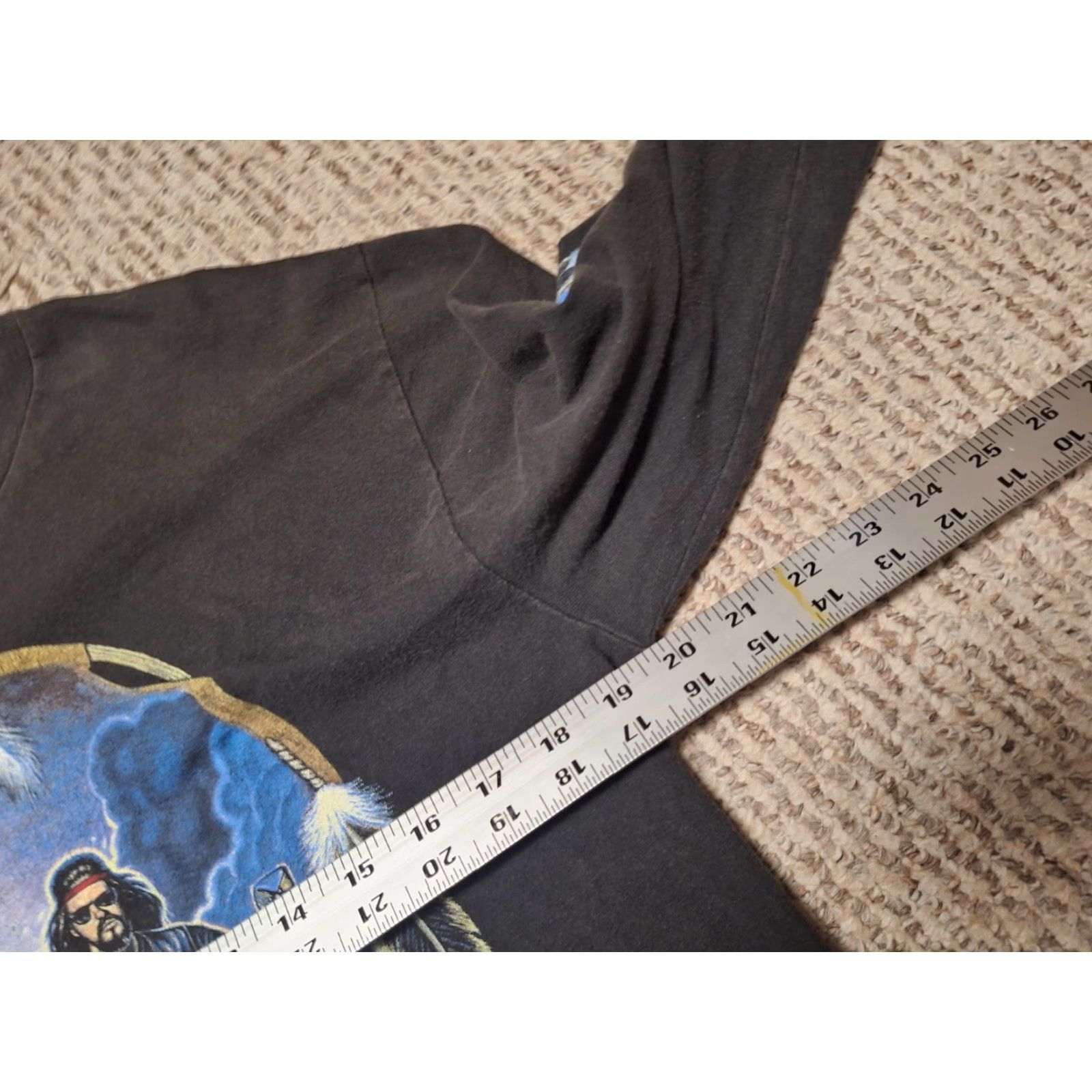 Hanes VINTAGE Easyriders Wolf Biker Shirt Long Sleeve Hanes Mens M Black Crew Neck Cotton Graphic Print Size US M / EU 48-50 / 2 - 4 Thumbnail