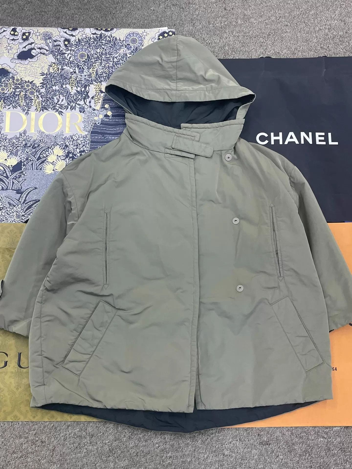 Brunello Cucinelli Olive Green Cotton Casual Jacket 40