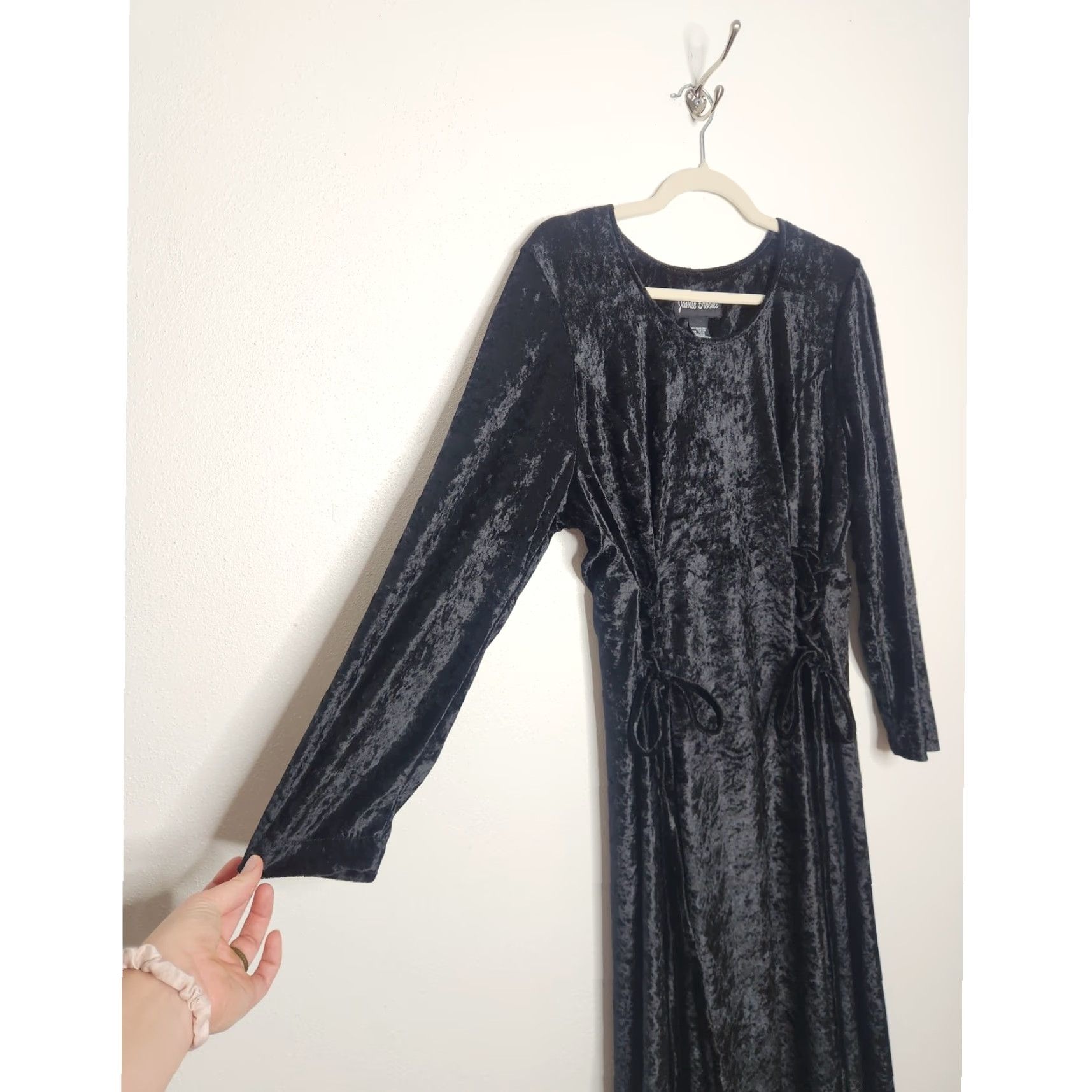 Brooks VINTAGE Jamie Brook Black Corset Witchy Fall Autumn Halloween Maxi Dress Goth Dress Size XL / US 12-14 / IT 48-50 - 3 Thumbnail