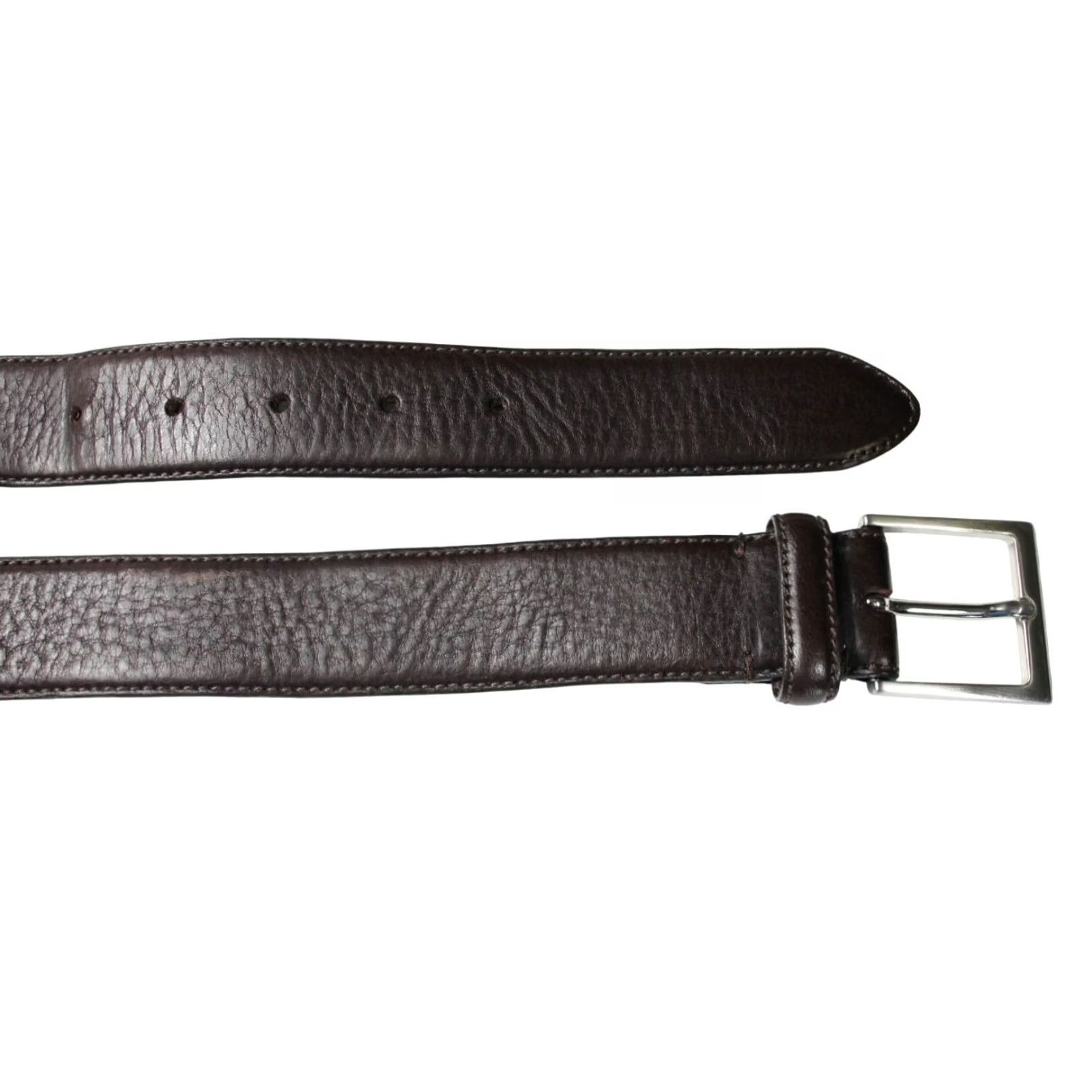 Suitsupply SUITSUPPLY Belt Men's 95/38 Brown Genuine Leather Adjustable Square Buckle Size ONE SIZE - 5 Thumbnail