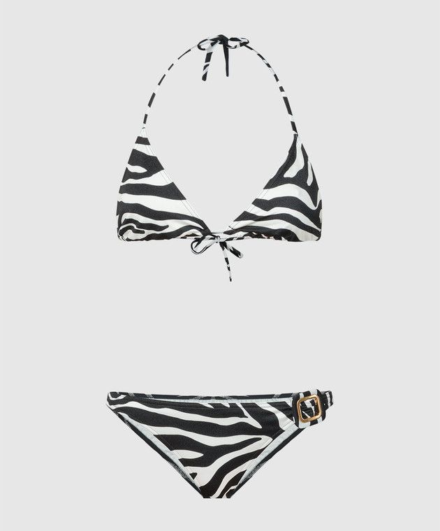 Tom Ford o1w1db10525 BIJ011 Two-Piece Swimsuit in Black/White Size M / US 6-8 / IT 42-44 - 1 Thumbnail