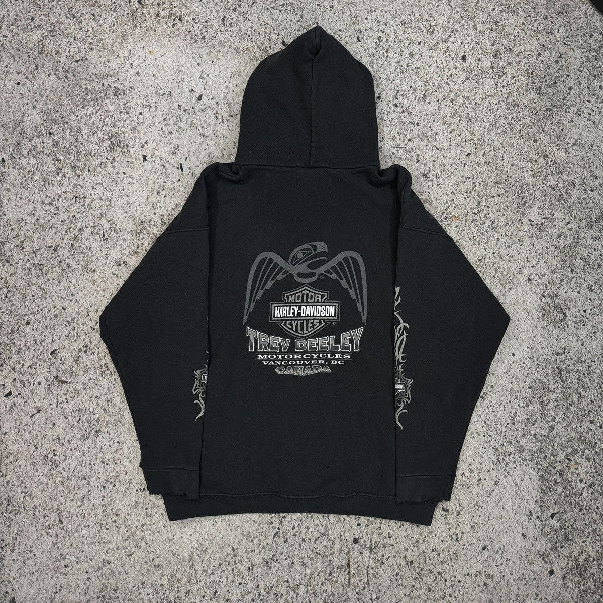 Harley Davidson Thrashed Faded Distressed Harley Hoodie ERD Grunge Chrome Size US XXL / EU 58 / 5 - 2 Thumbnail