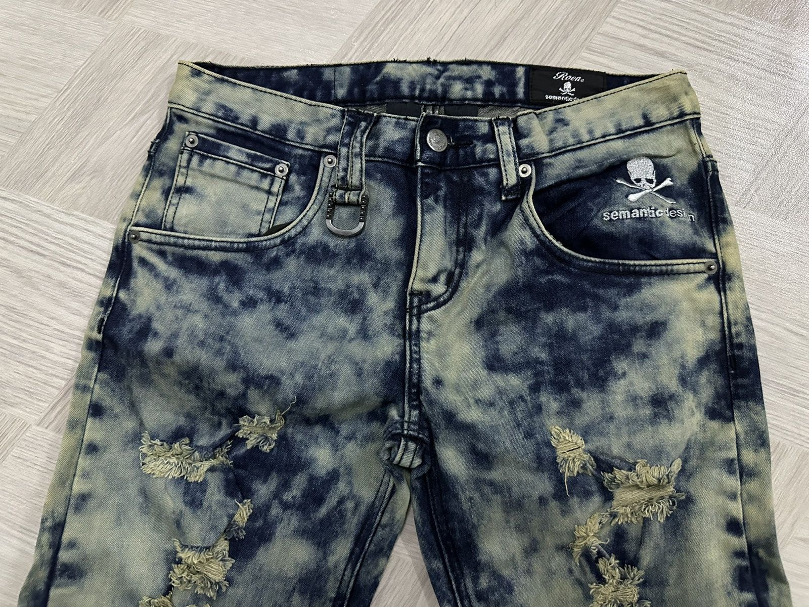 Mastermind Japan × Roen Roen Japan x Semantic Acid Wash Distressed Style Denim Pant Size US 29 - 4 Thumbnail