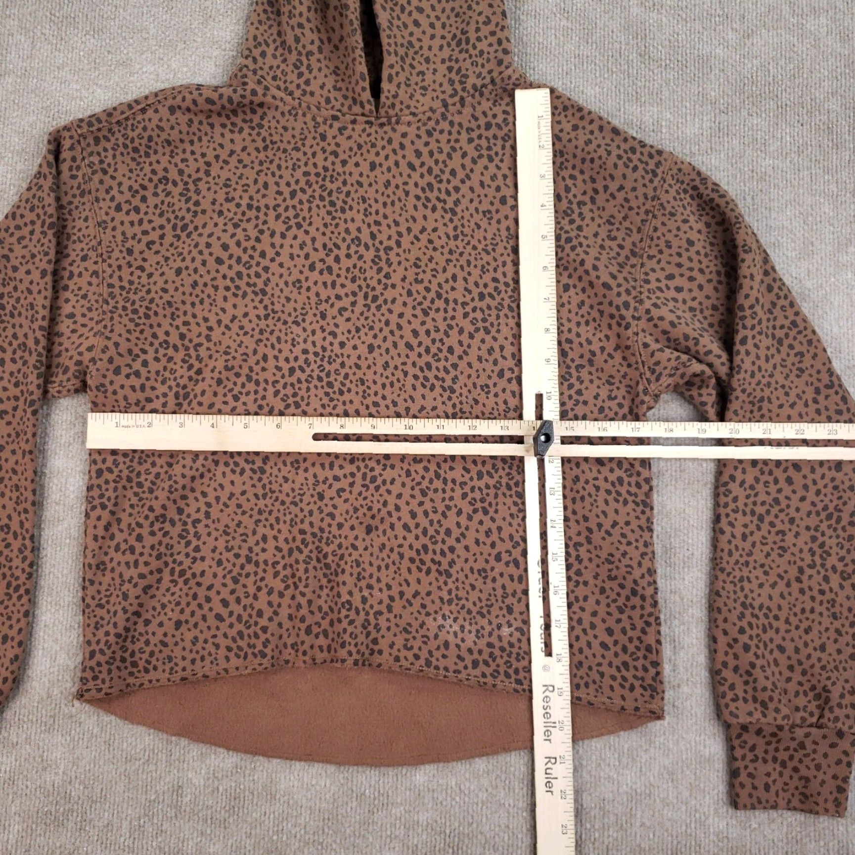Abercrombie & Fitch Abercrombie & Fitch Hoodie Womens XXS Brown Animal Print Pullover Sweatshirt Long Sleeve Pullover Hooded Casual Shirt/Top Size XXS / US 00 / IT 34 - 2 Thumbnail