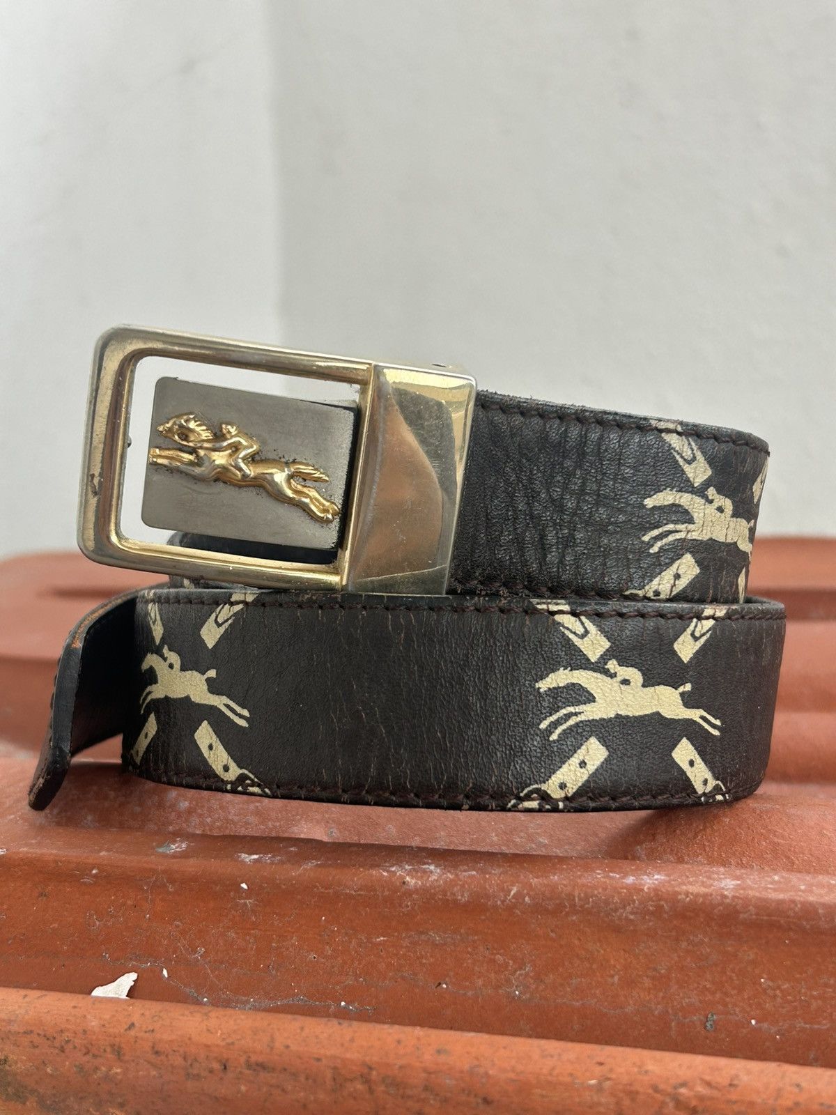 Longchamp Longchamp Vintage Belt Leather Brown Size 30 - 1 Thumbnail