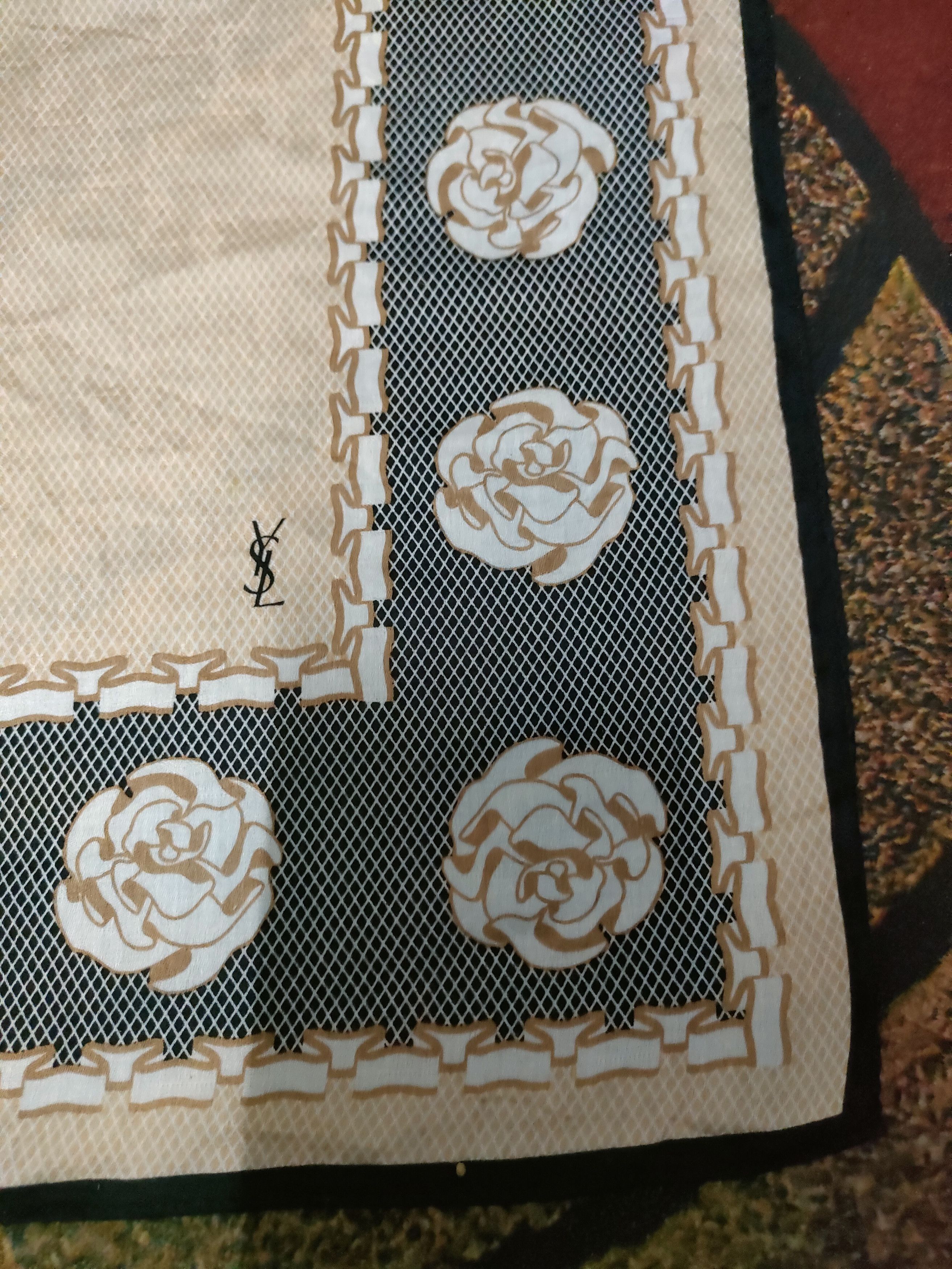 Yves Saint Laurent YSL Scarf Monograme Size ONE SIZE - 8 Thumbnail