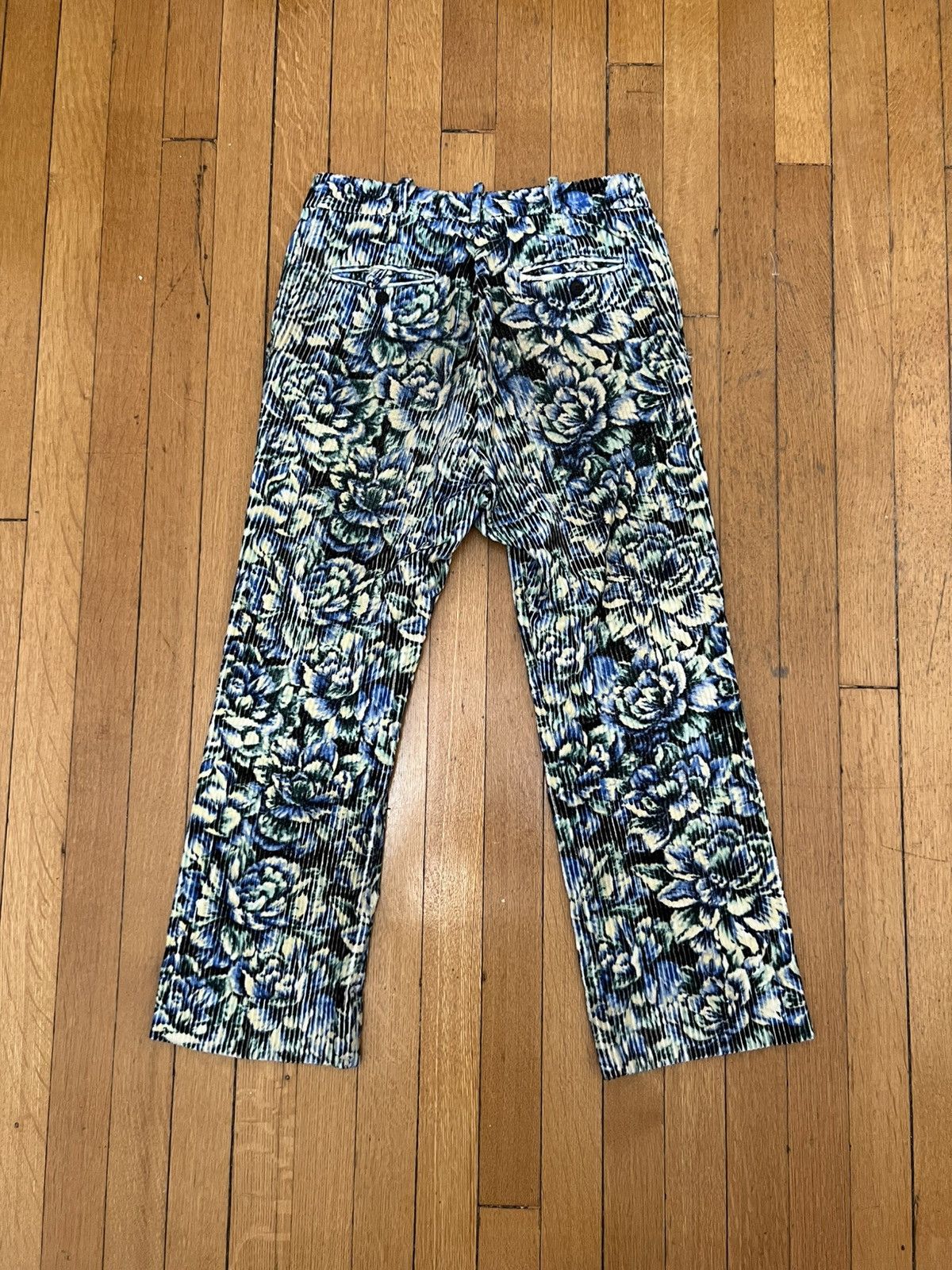 Other $850 Paco Rabanne Multicolor Corduroy Floral Print Trousers Size US 30 / EU 46 - 3 Thumbnail