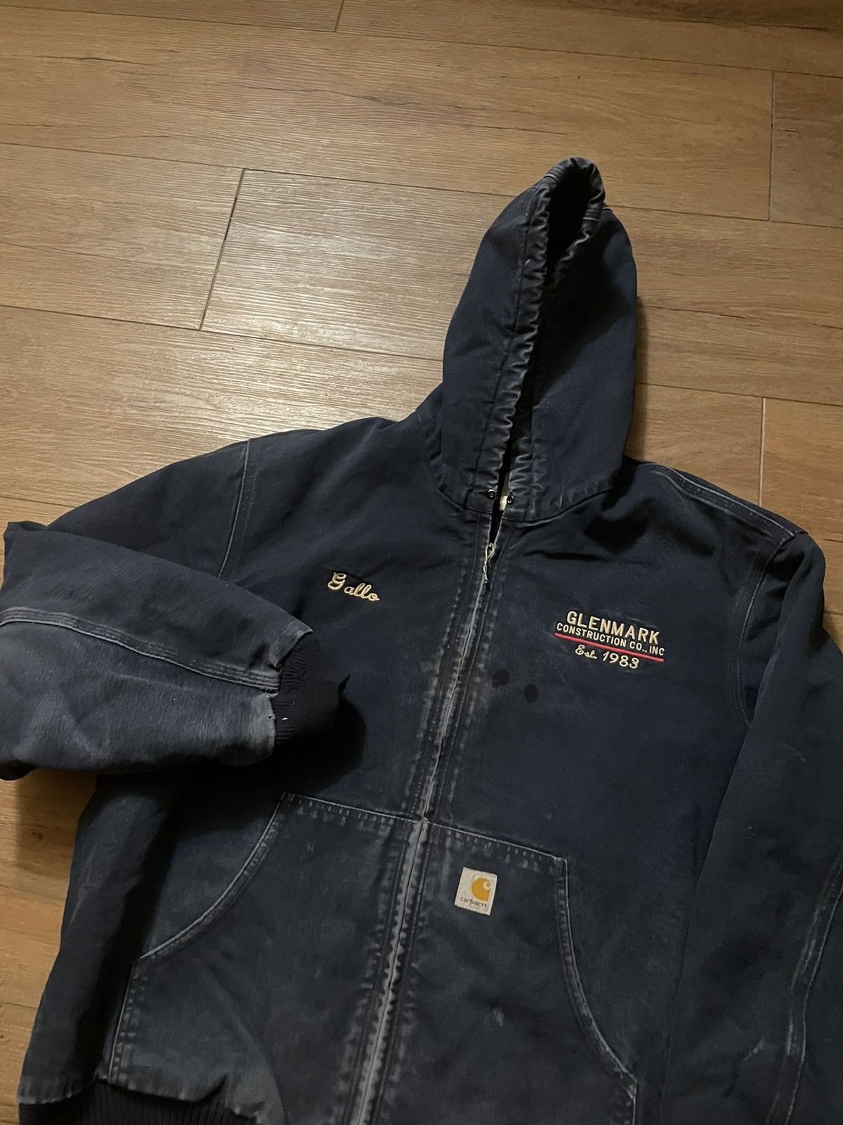 Carhartt Vintage carhartt hooded zip up workwear jacket Size US XL / EU 56 / 4 - 2 Thumbnail