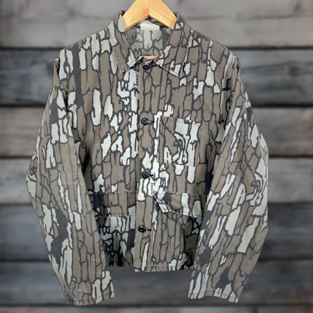 Vintage VINTAGE Trebark Camouflage Shirt Jacket Men's Large Camouflage Cotton Polyester VTG Regular Unlined Pockets Button-Up Twill 80s - Mens Size US L / EU 52-54 / 3 - 1 Thumbnail