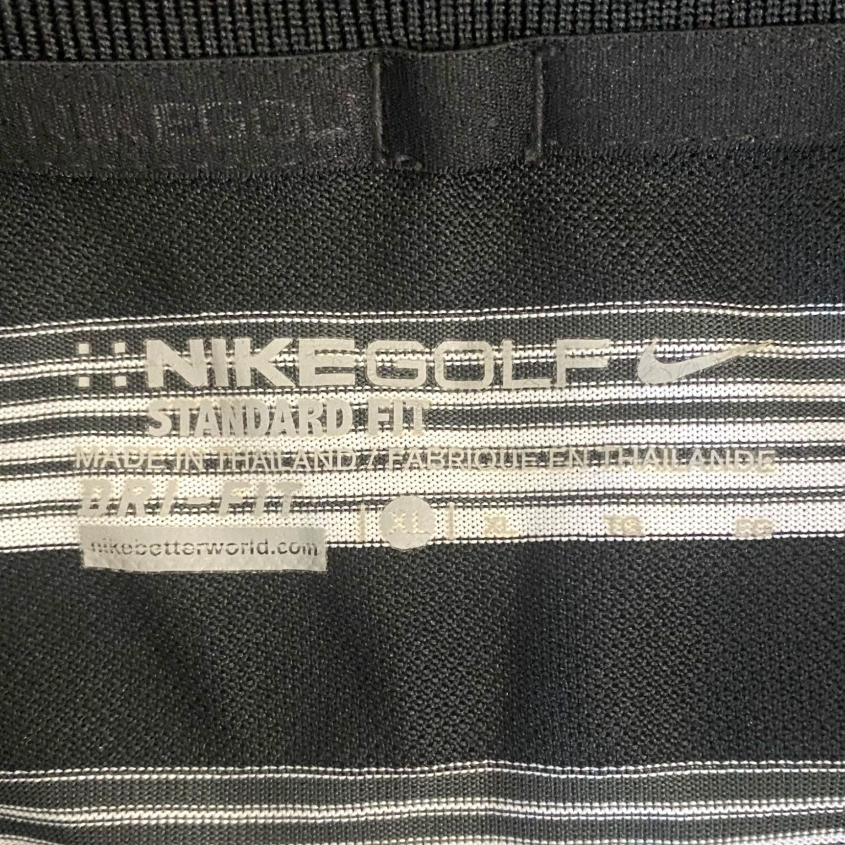 Nike Nike Golf Tech Vent Polo Shirt Mens XL Black White Stripe Standard Fit Shirt Size US XL / EU 56 / 4 - 7 Thumbnail