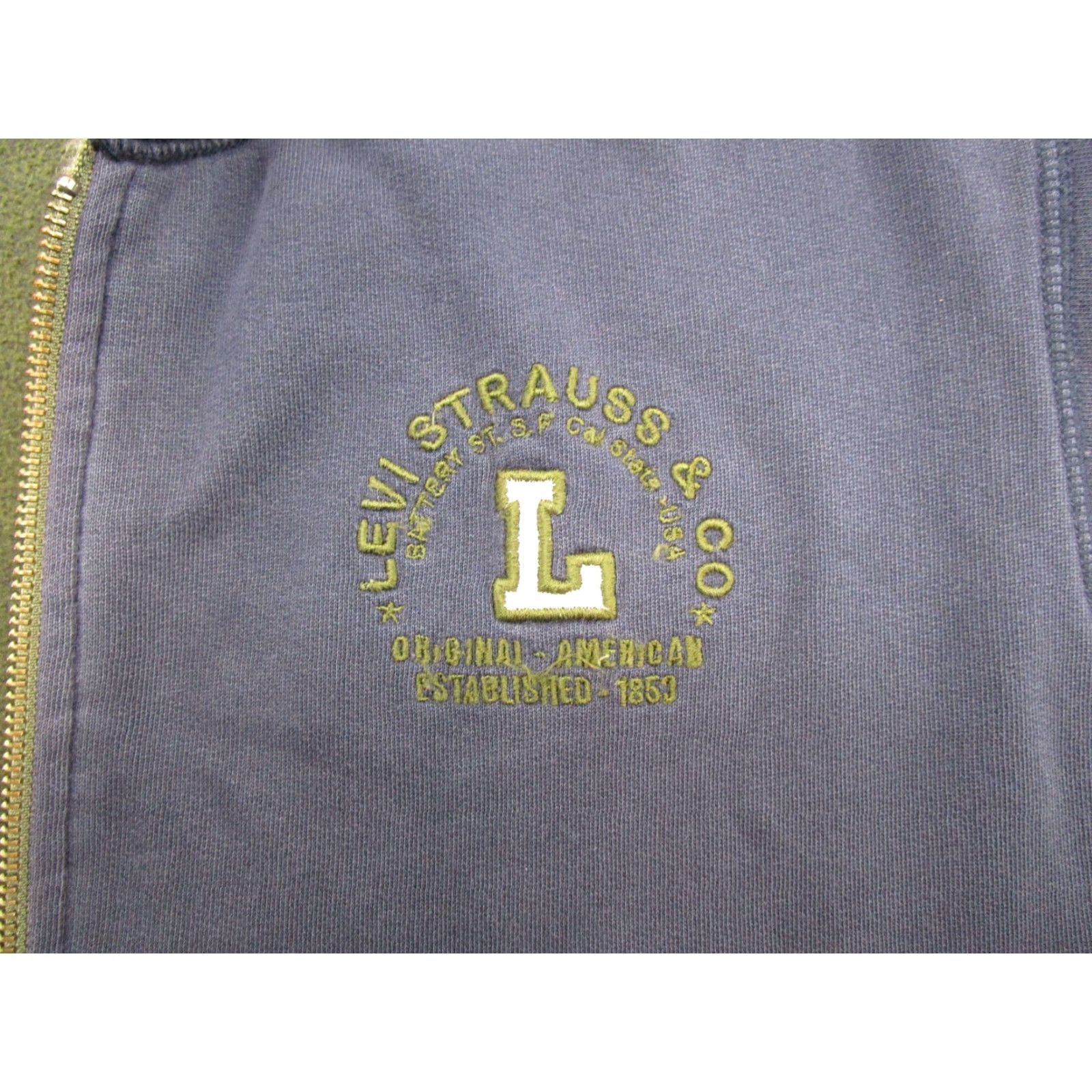 Levi's VINTAGE Levi's Hoodie Women L Blue Embroidered Logo Distressed Zip Up Full Zip Hooded Winter Spring Fall Y2K Size L / US 10 / IT 46 - 2 Thumbnail