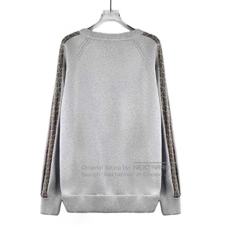 Dior Dior Gray logo old flower stitching cotton round-neck long Size US L / EU 52-54 / 3 - 2 Thumbnail