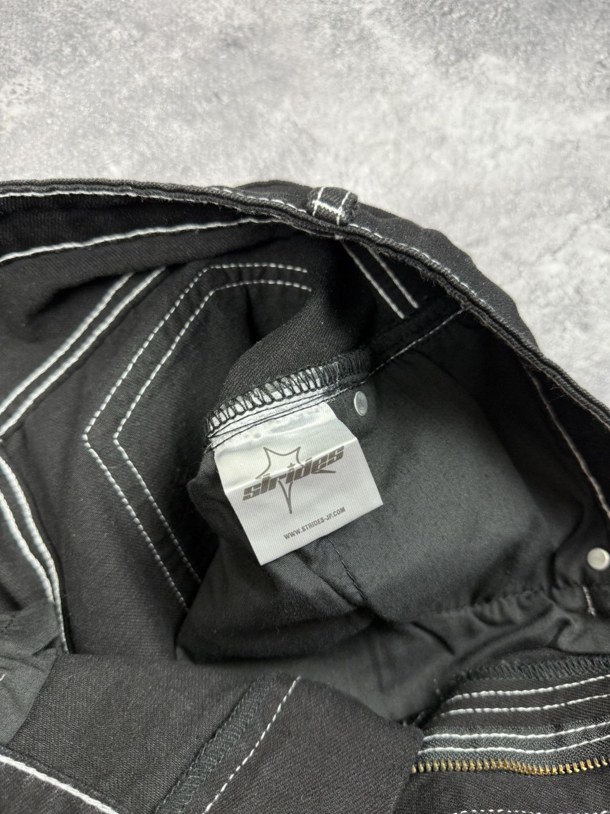 Japanese Brand Strides Baggy Jeans Denim Pants Black Y2K Skater Streetwear Size US 32 / EU 48 - 17 Thumbnail